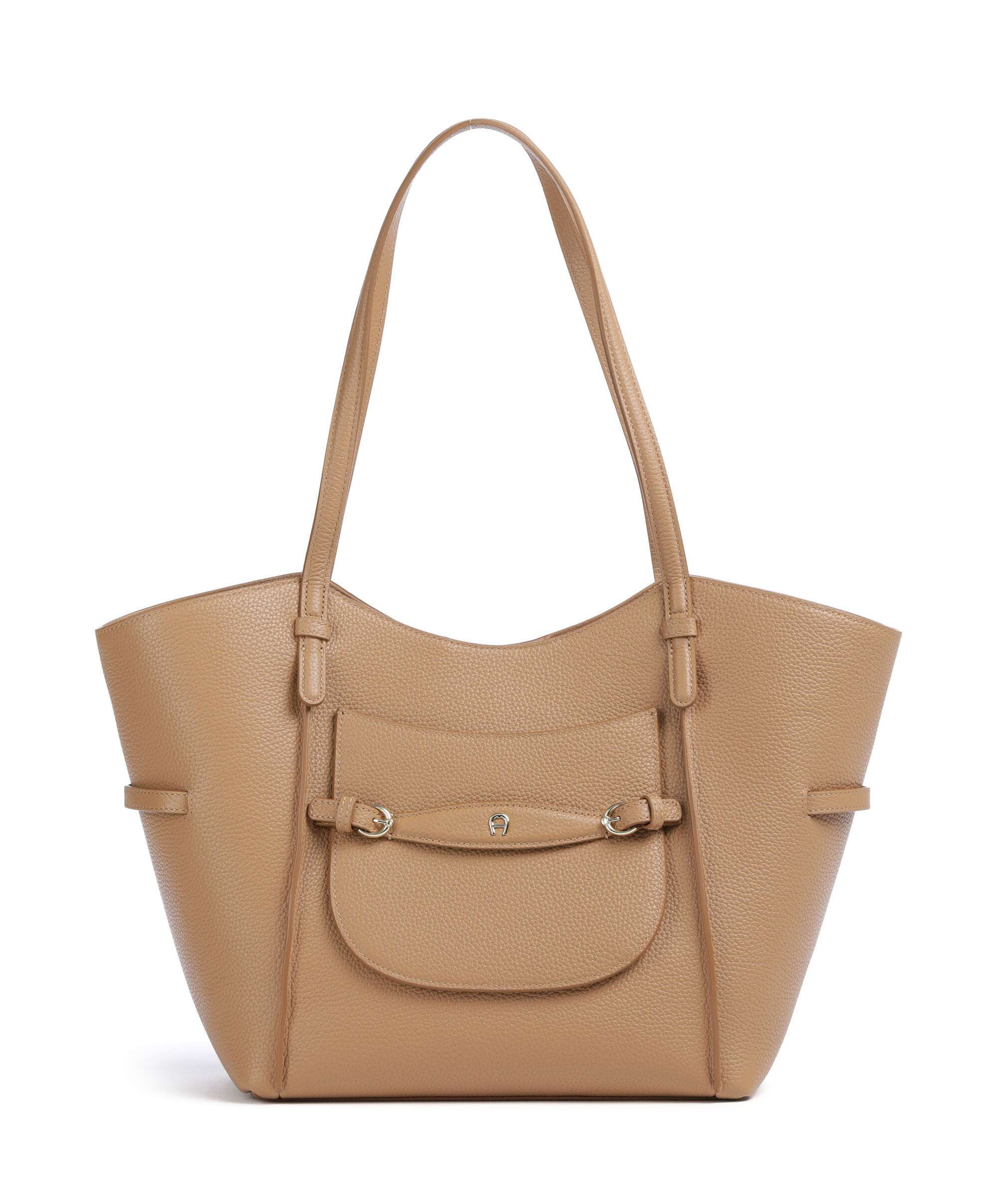 Aigner Cavallo L Tote bag grained leather oat beige - 137068-0750