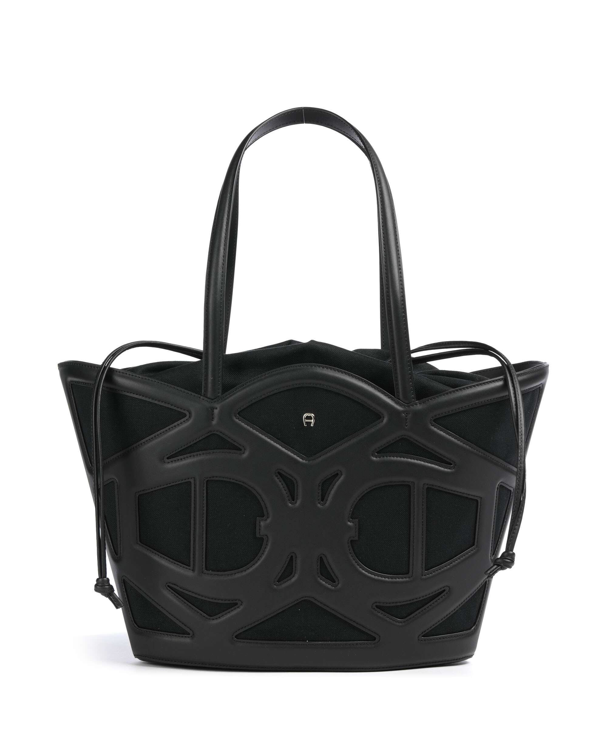 Aigner Azzurra M Tote bag fine grain cow leather, cotton black