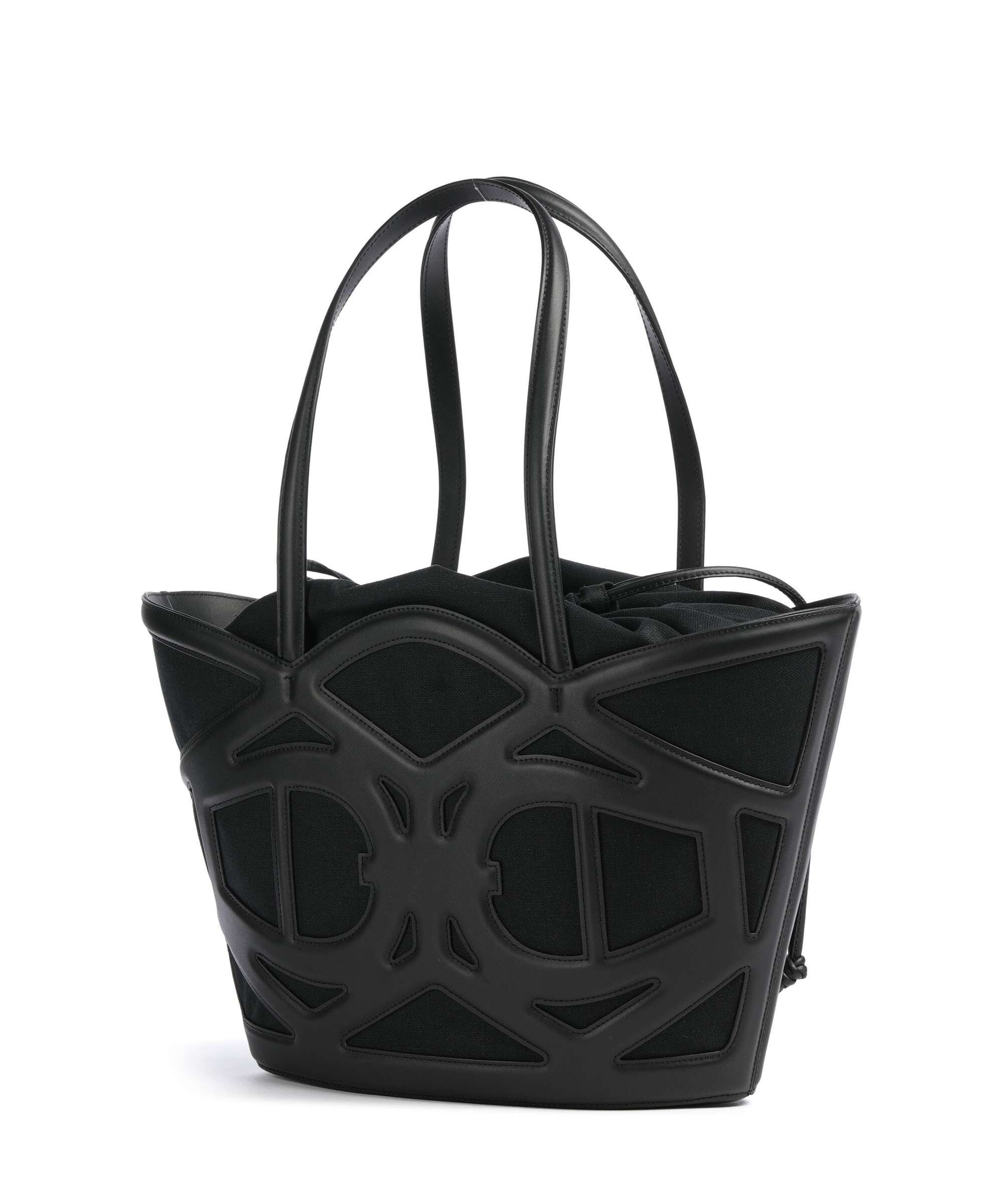 Aigner Azzurra M Tote bag fine grain cow leather, cotton black