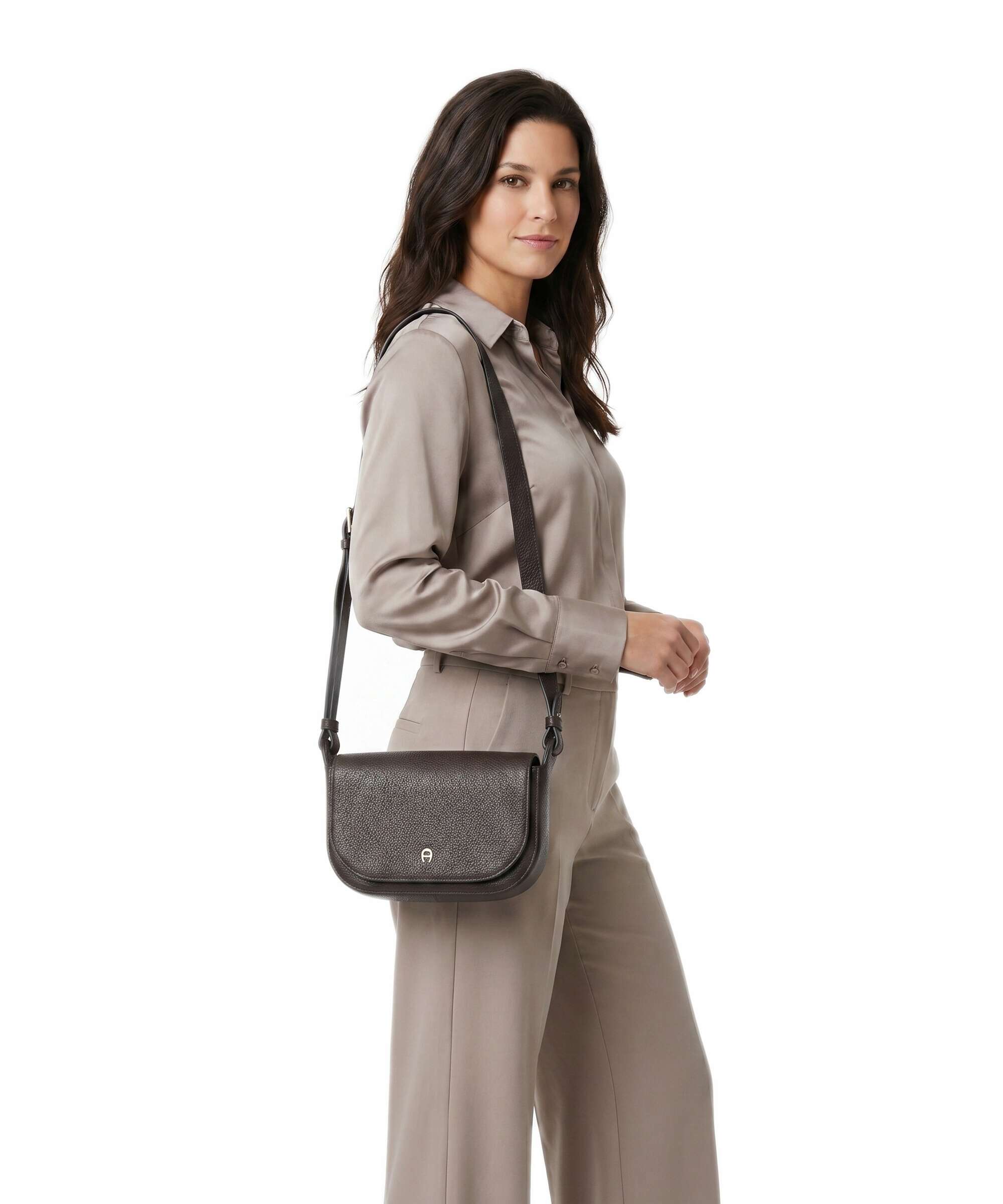 Aigner Pura S Crossbody bag soil brown