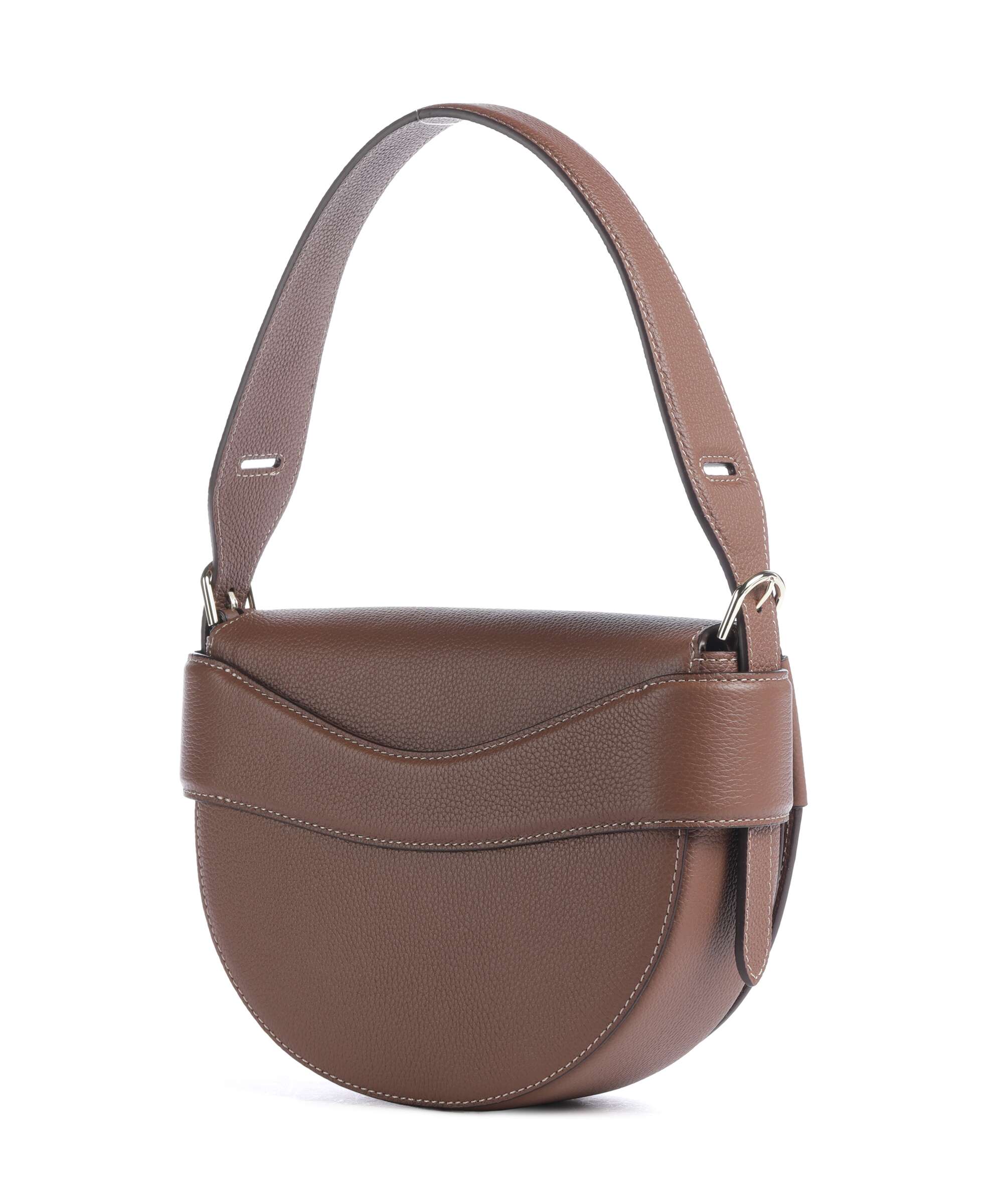Aigner Sellina S Shoulder bag grained leather saddle brown