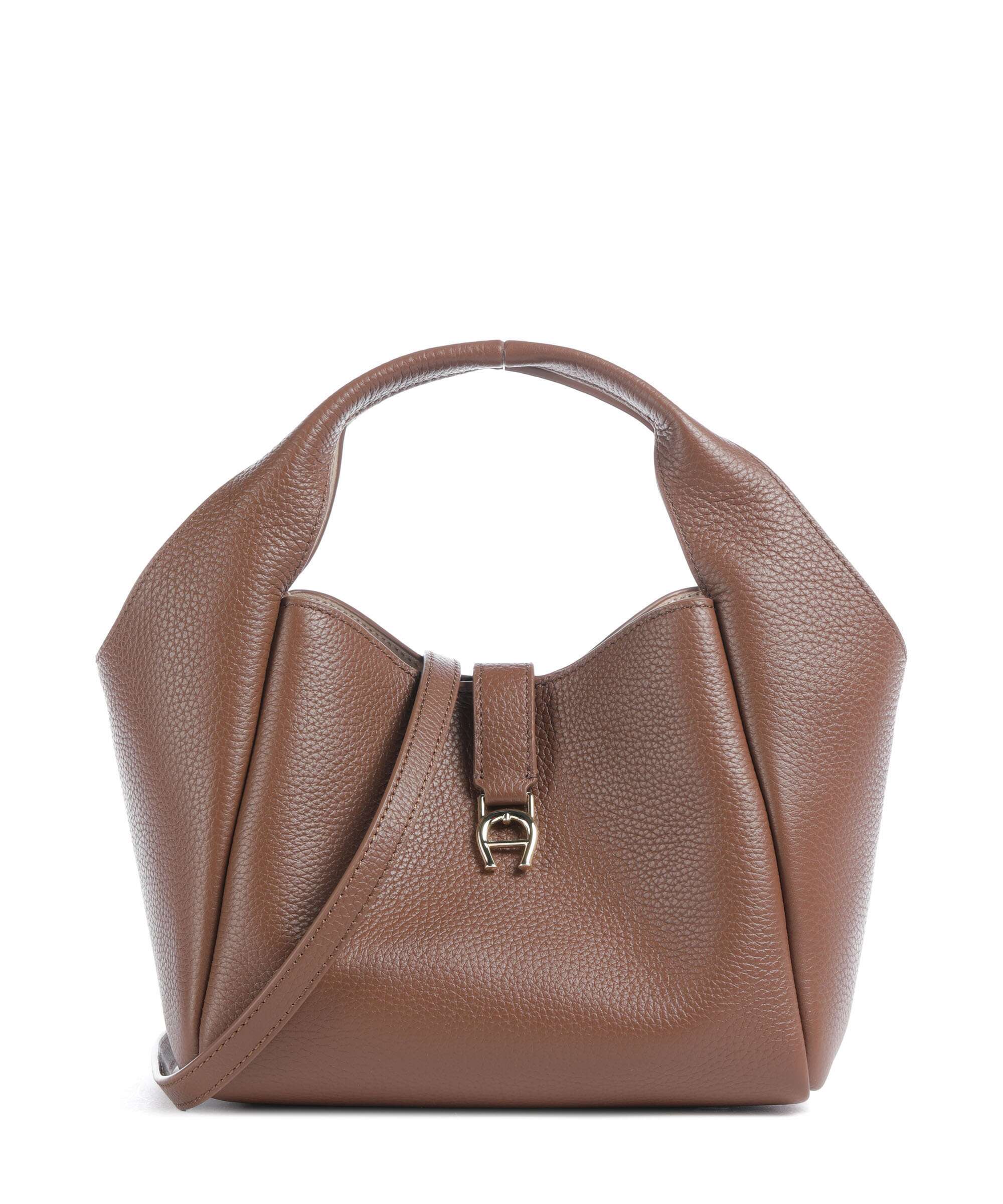 Aigner Zaira S Handbag grained leather porcelain blue - 136656