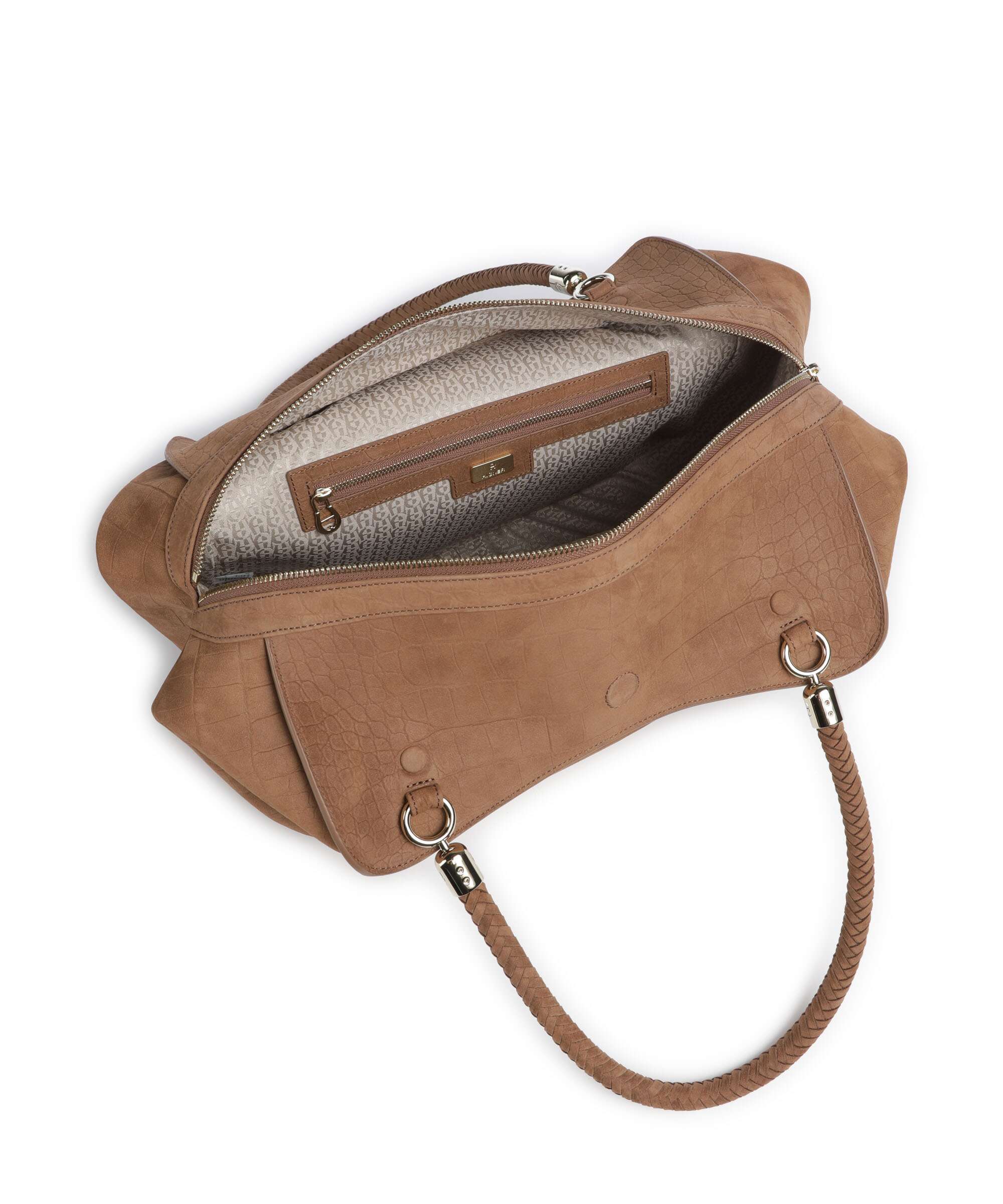 Aigner Carré Soft L Tote bag saddle brown