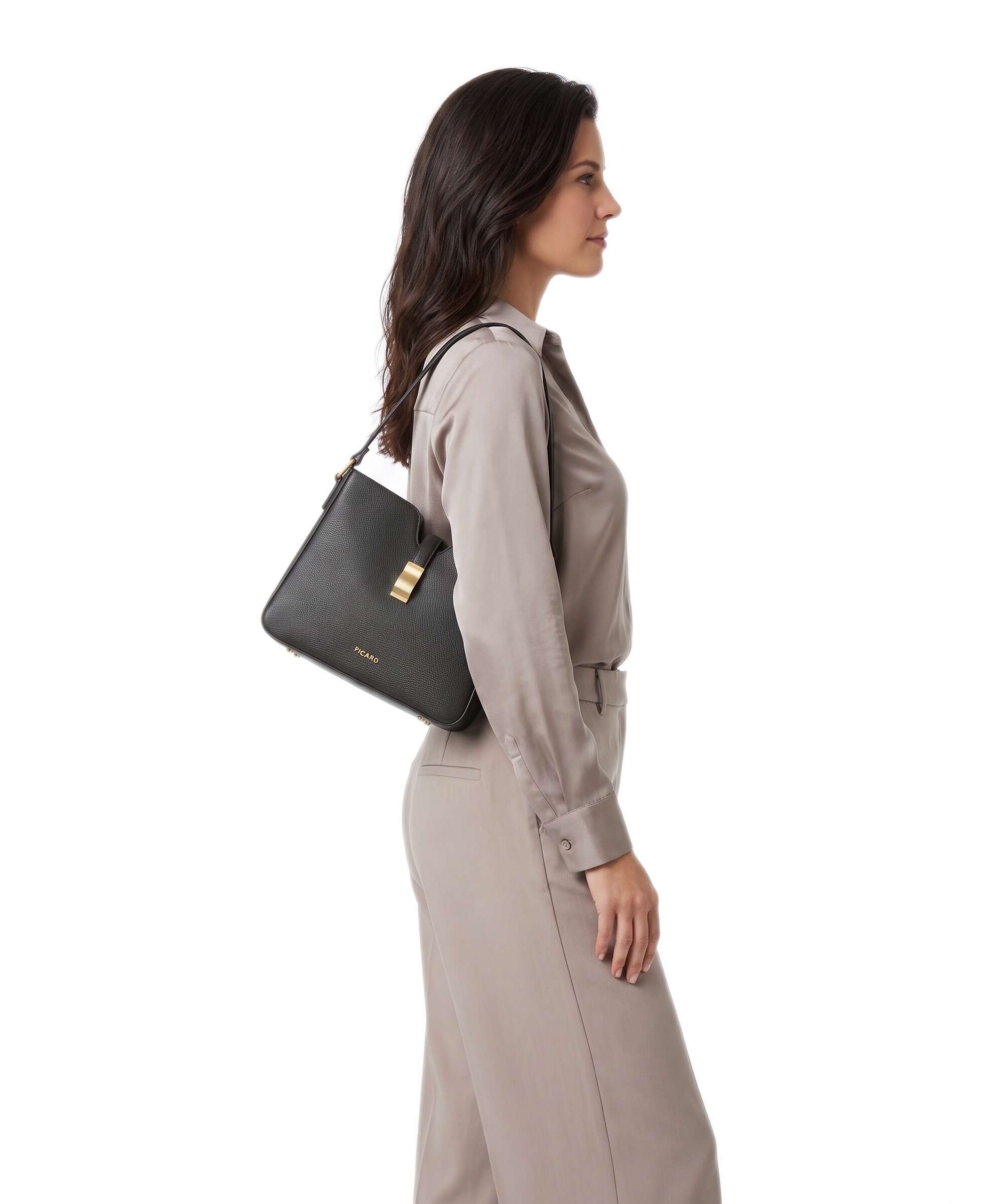 Picard Viora Shoulder bag grained leather cafe - 14215K9055 – WARDOW