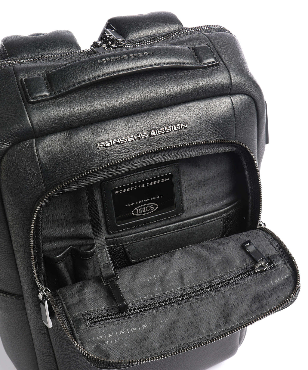 Porsche Design Roadster Leather Laptop backpack black