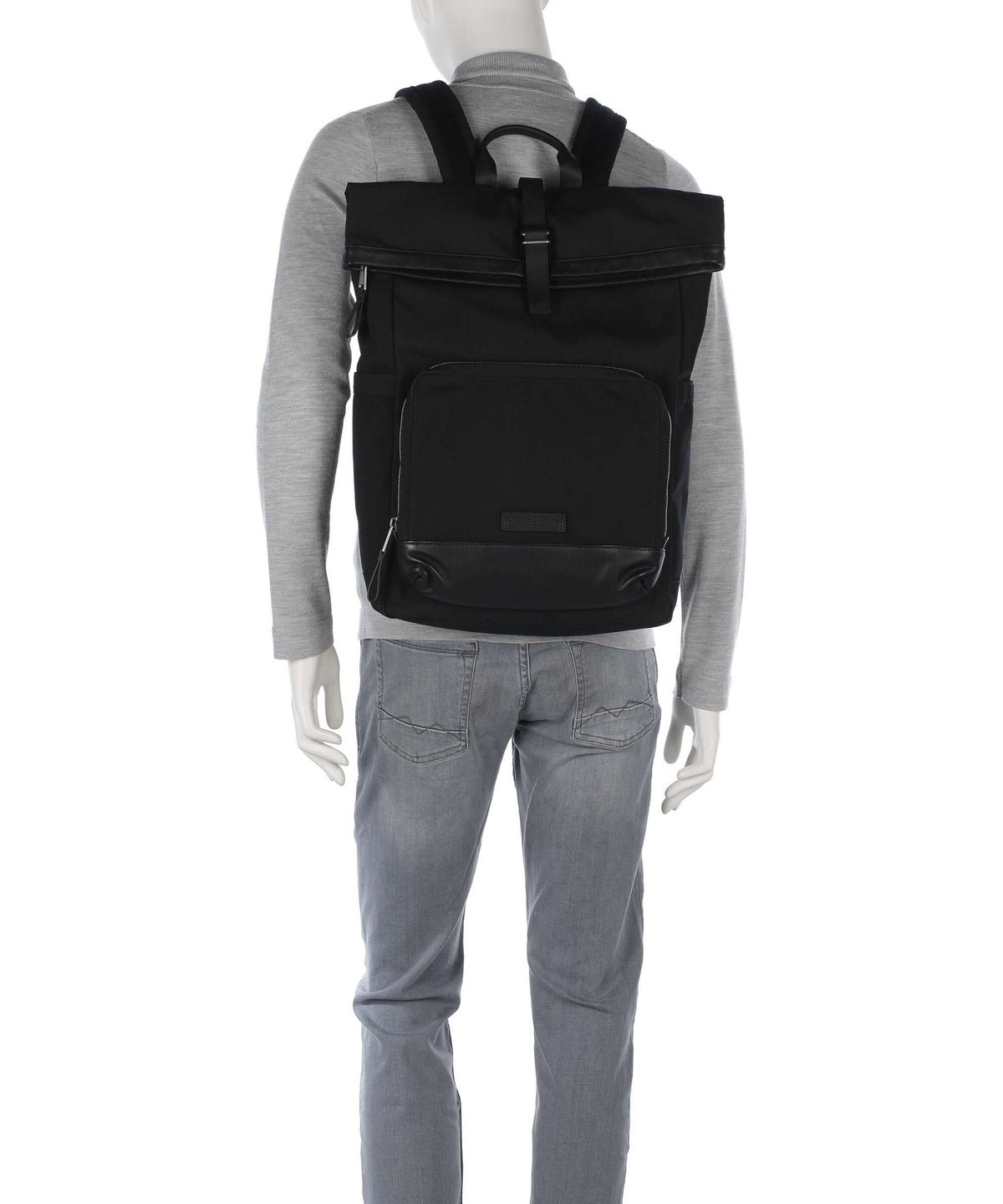 Marc O'Polo Mory M Rolltop backpack black