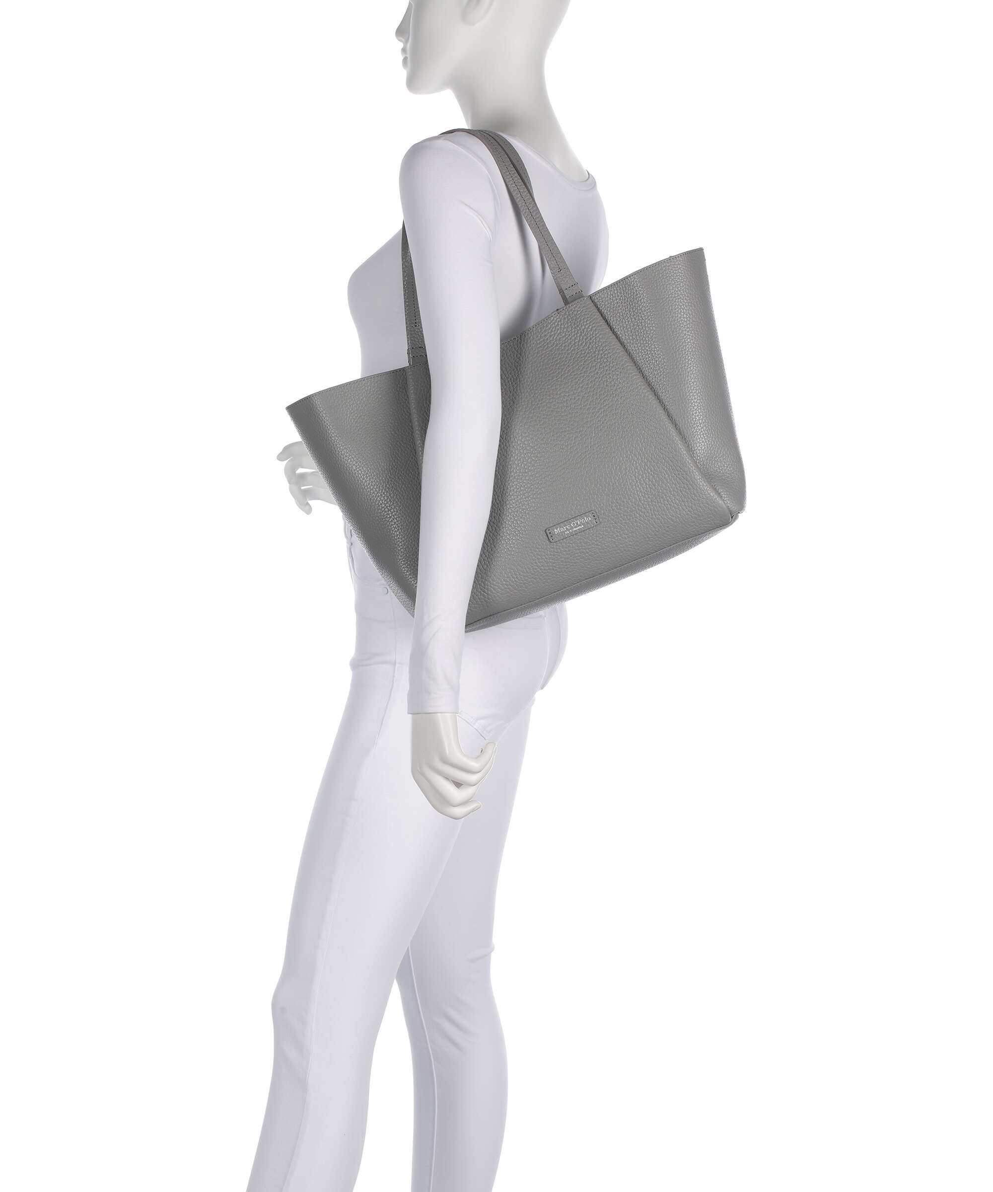 Marc O'Polo Biana M Tote bag grained leather basalt grey