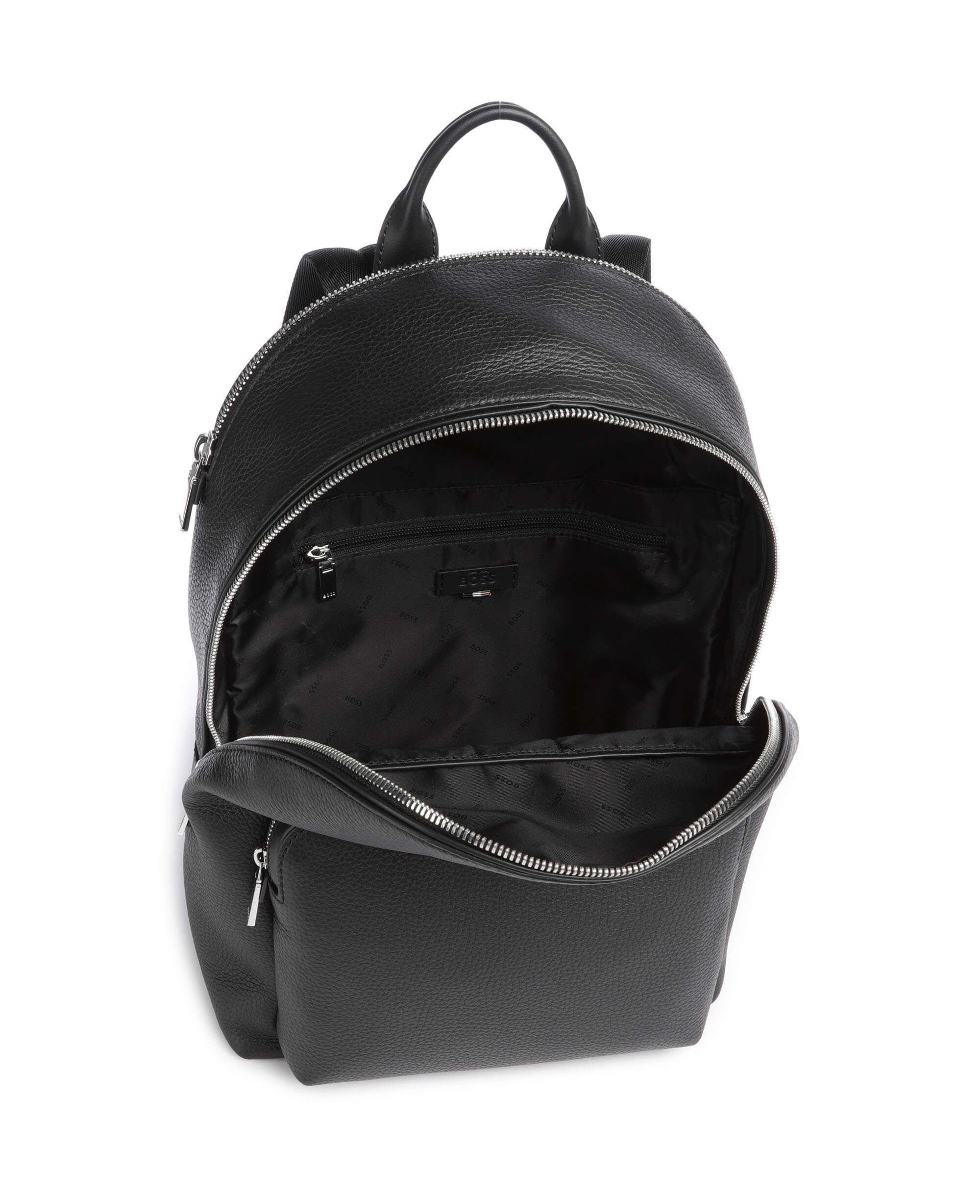 BOSS Crosstown Backpack 13″ grained cow leather black
