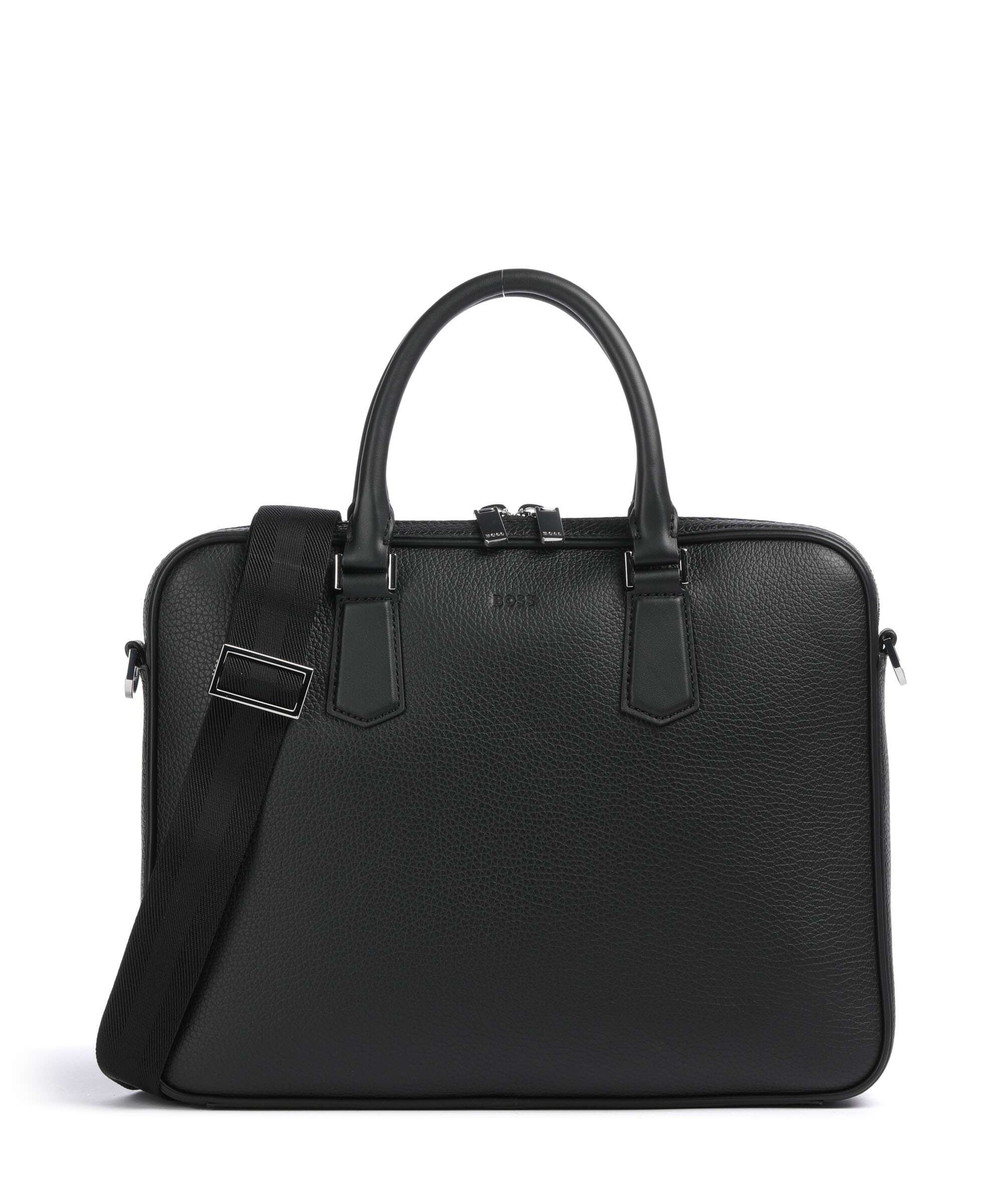 BOSS Crosstown Laptop bag 14″ grained leather black - 50536146-001