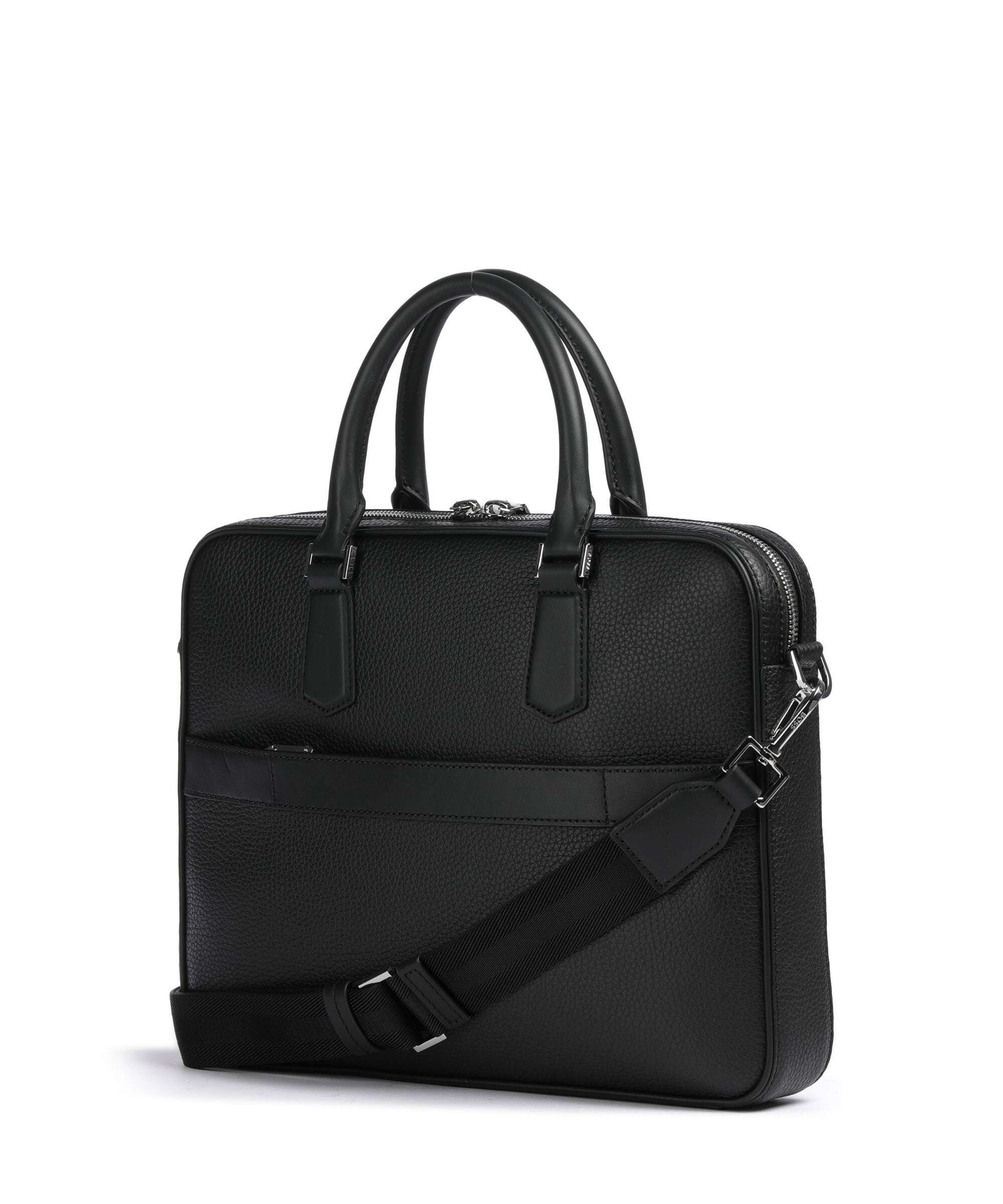 BOSS Crosstown Laptop bag 14″ grained leather black - 50536146-001