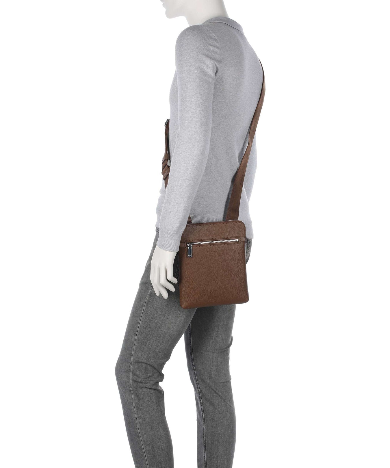 BOSS Crosstown Crossbody bag medium brown