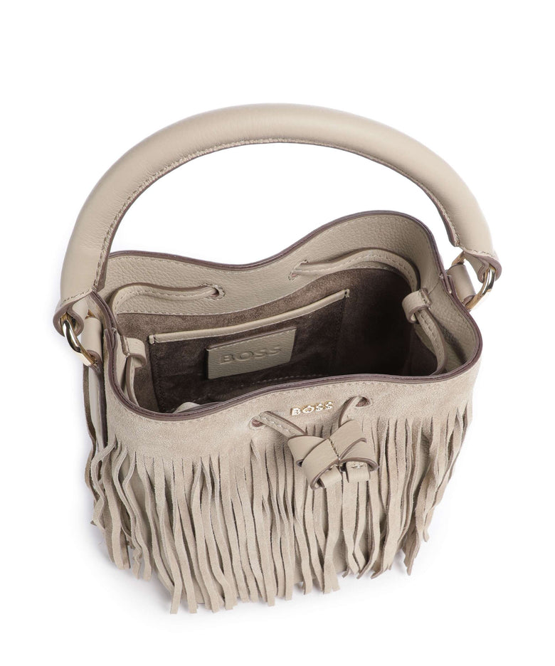 BOSS Lenah Bucket bag light beige