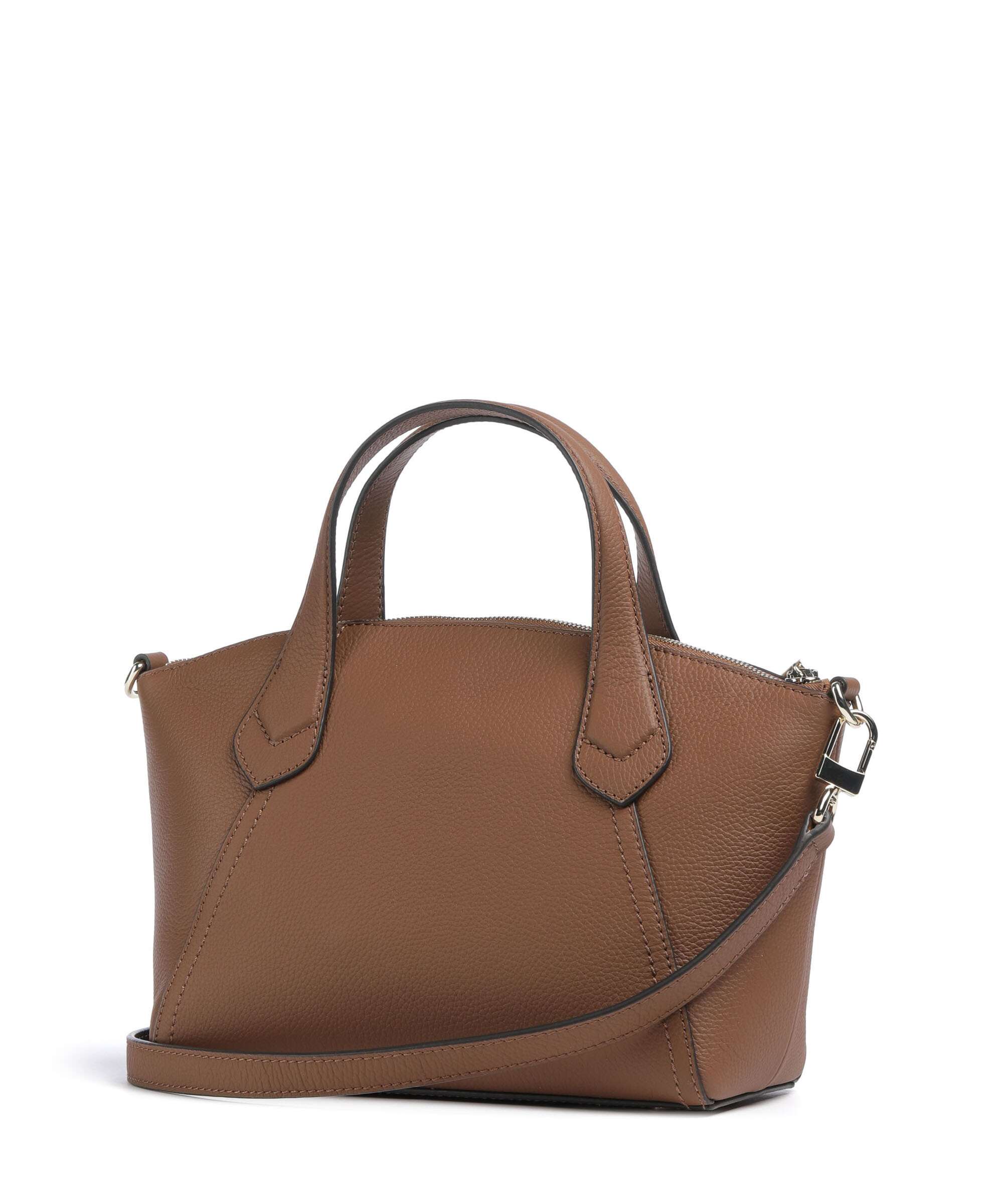 BOSS Lenah S Handbag grained cow leather medium brown - 50563384