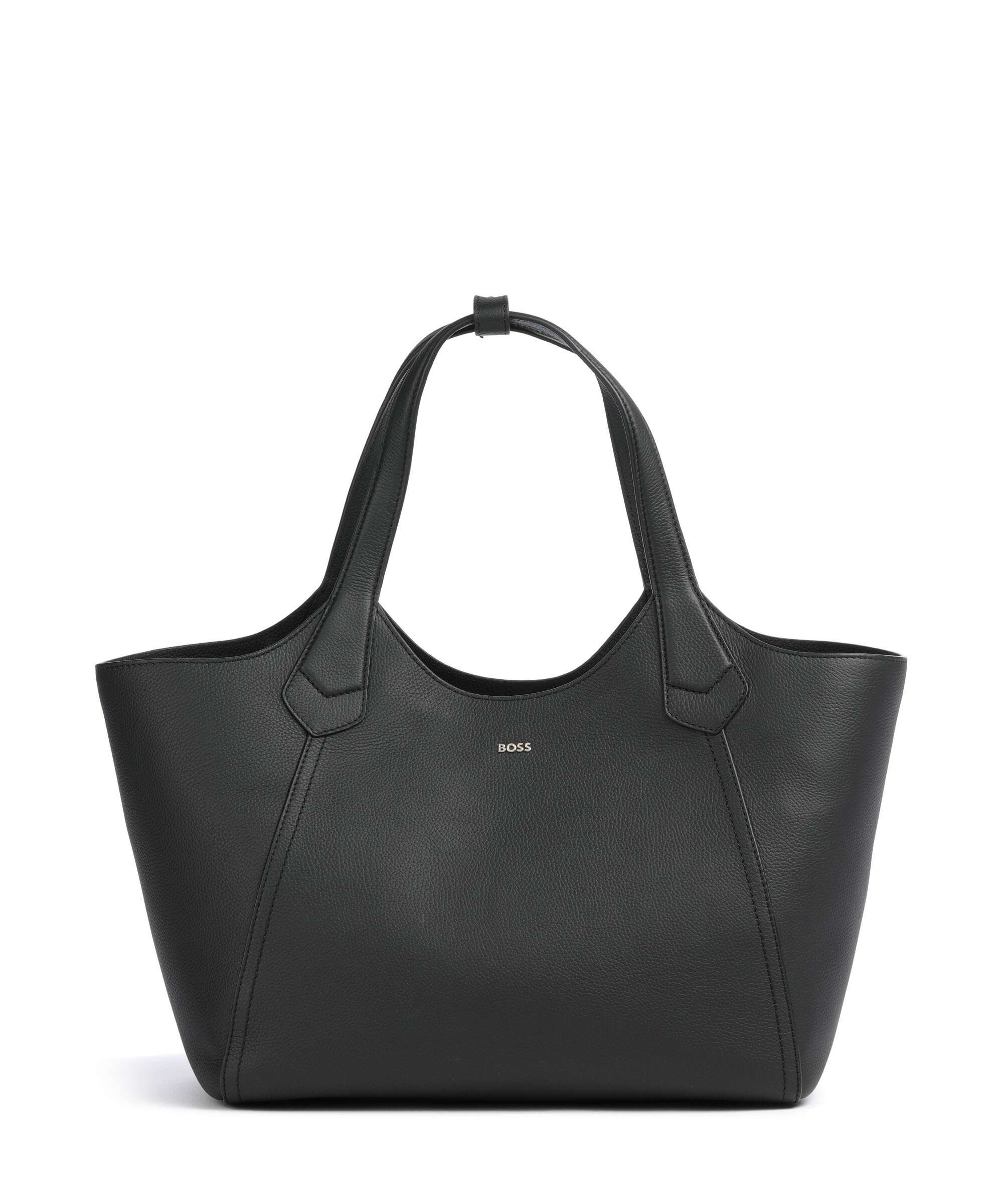 BOSS Lenah Tote bag grained cow leather medium brown - 50563395