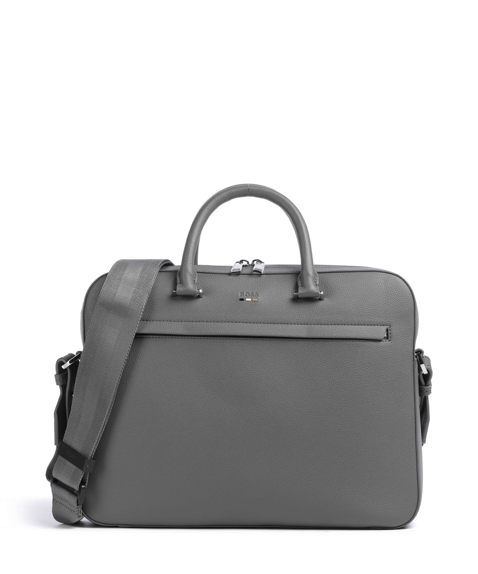 BOSS Ray Briefcase 14″ imitation leather medium grey - 50536498