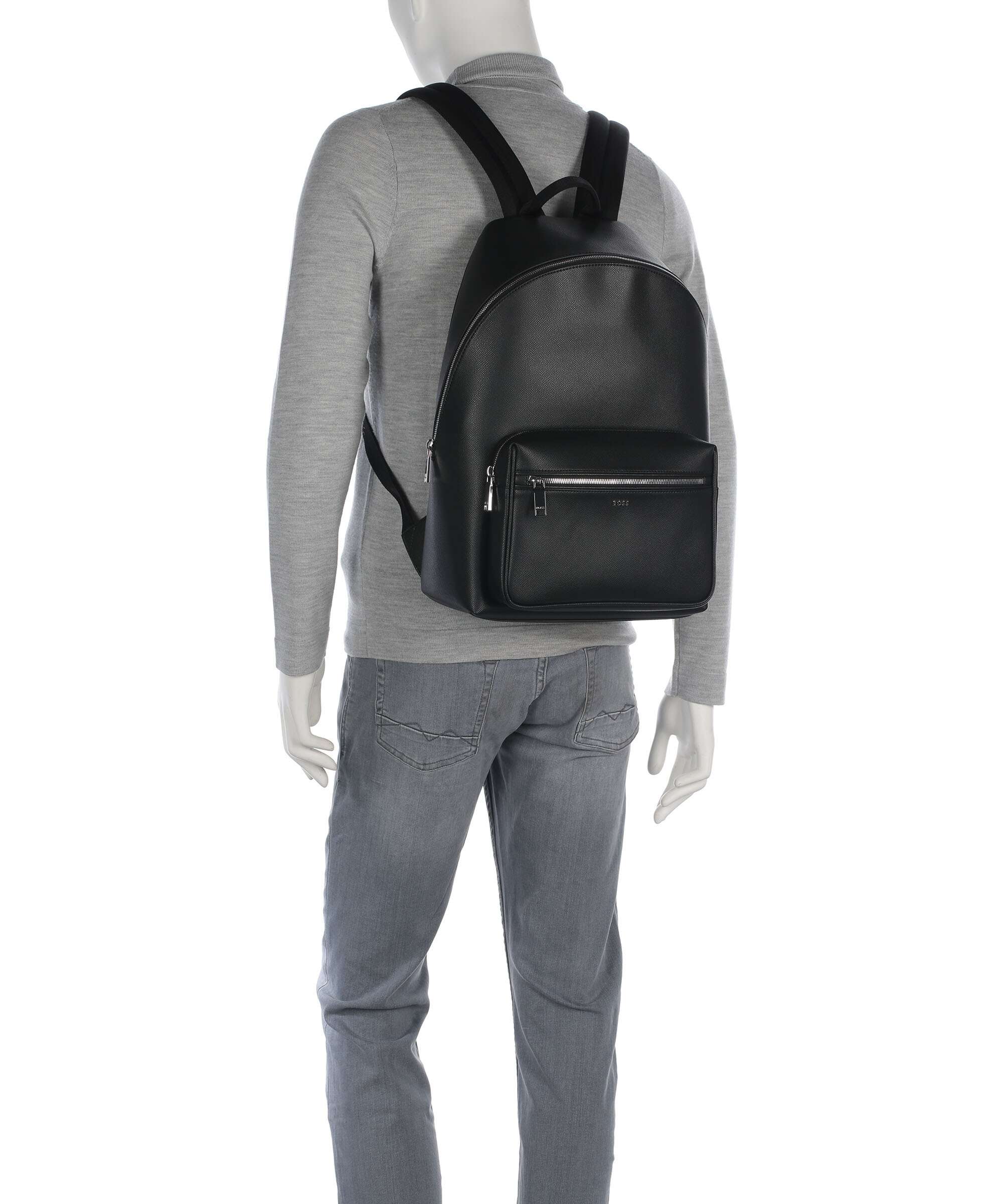 BOSS Daxter Backpack 13″ bonded leather black - 50563864-001 – WARDOW