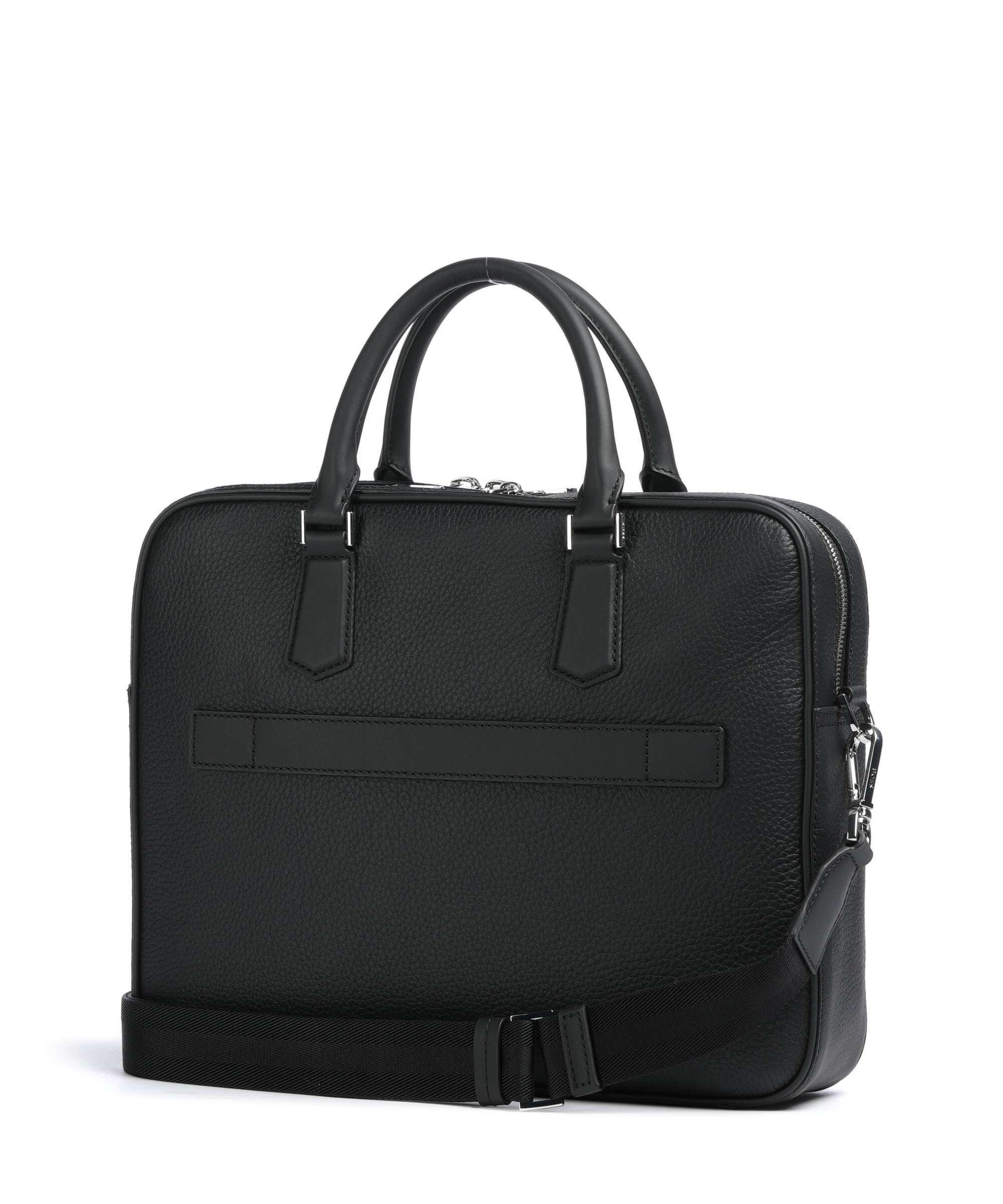 BOSS Crosstown Briefcase 14″ grained leather black - 50541864-001
