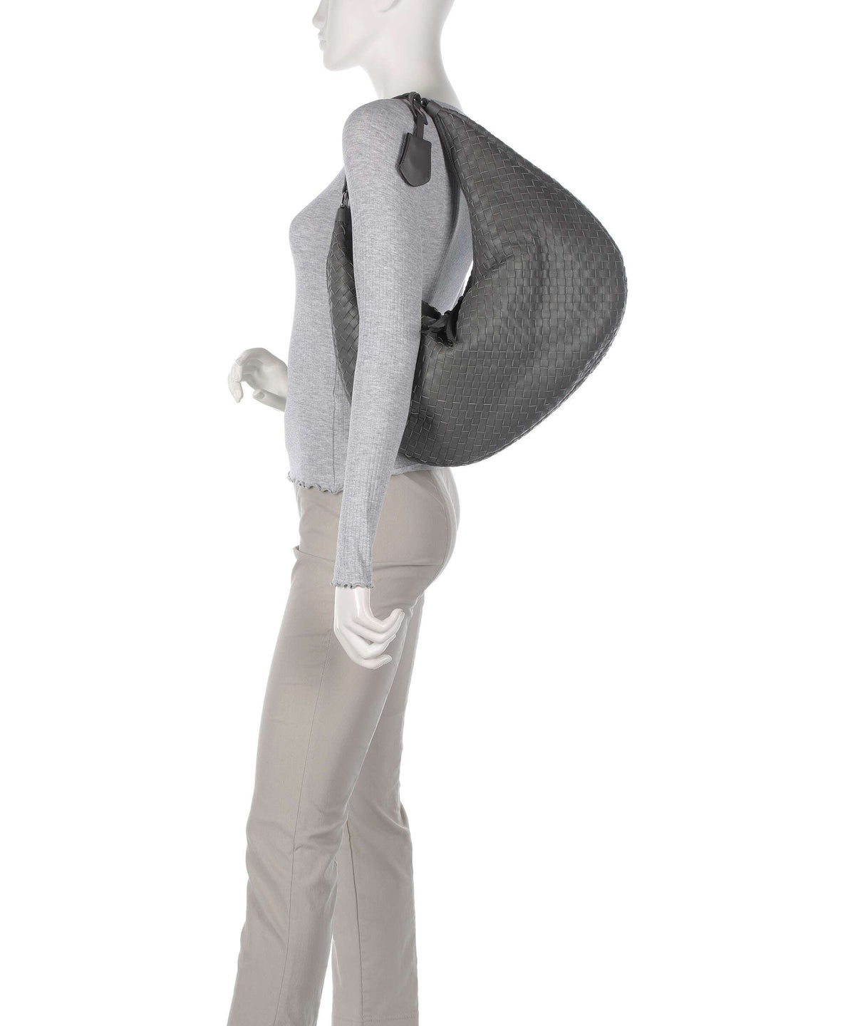 Abro Piuma Nana Hobo bag zinc