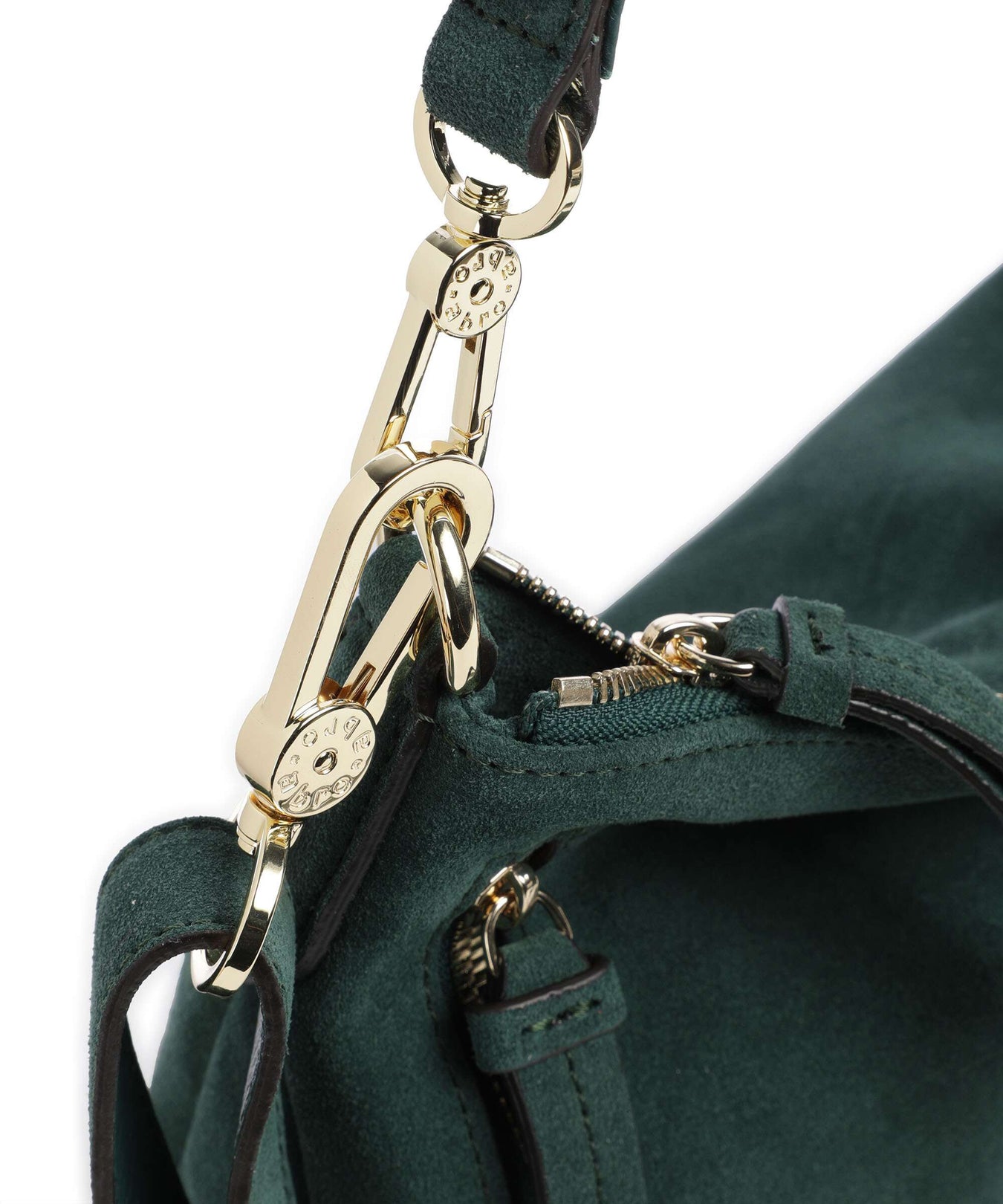 Abro Suede Juna Hobo bag pixi green