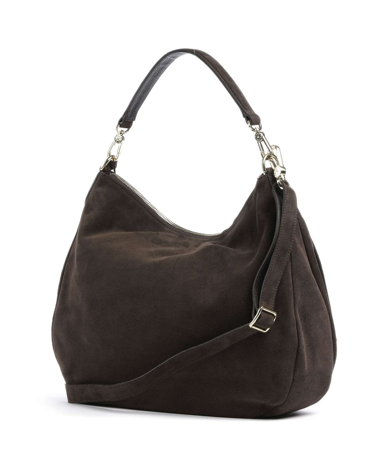 Abro Suede Juna Hobo bag brown