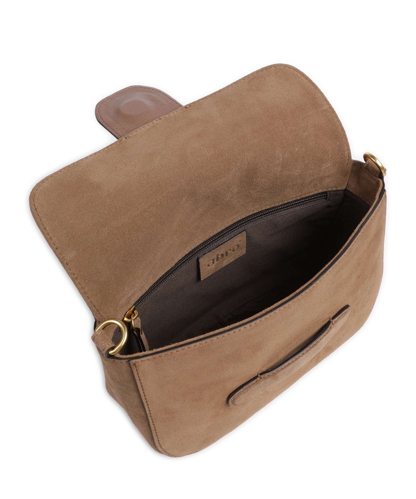 Abro Suede Camilla Shoulder bag camel