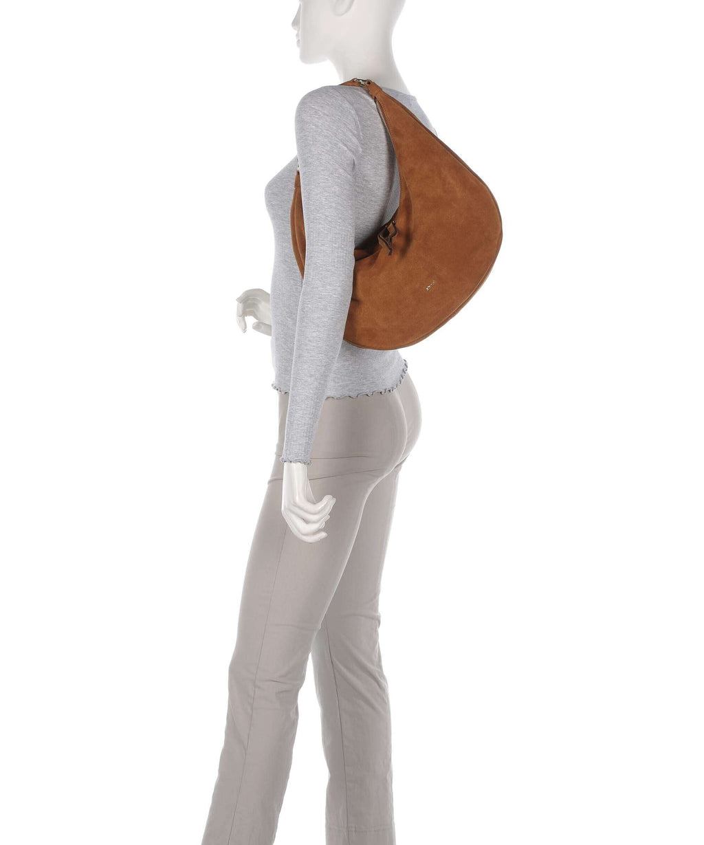 Abro Suede Nana Hobo bag cuoio