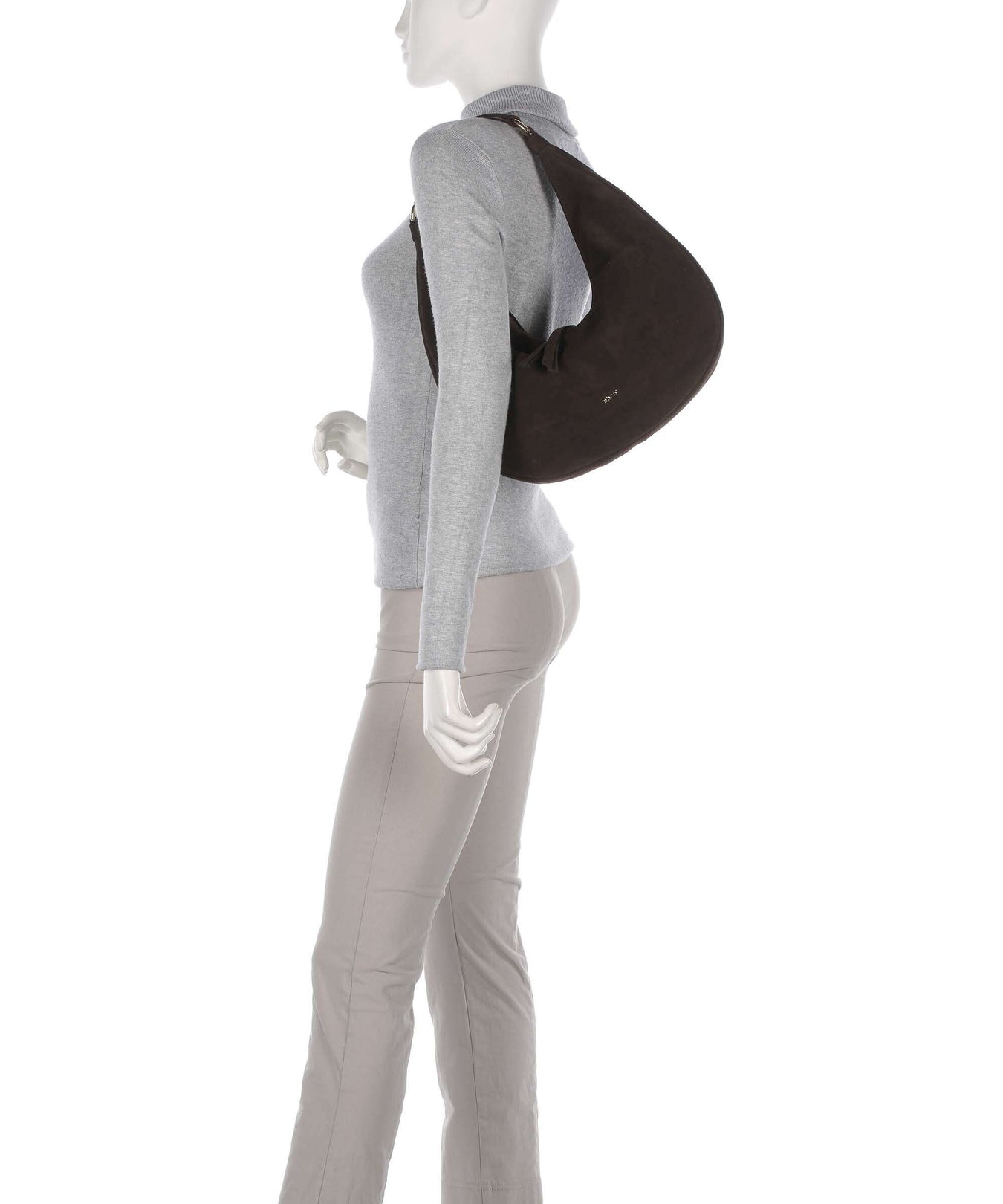 Abro Suede Nana Hobo bag brown