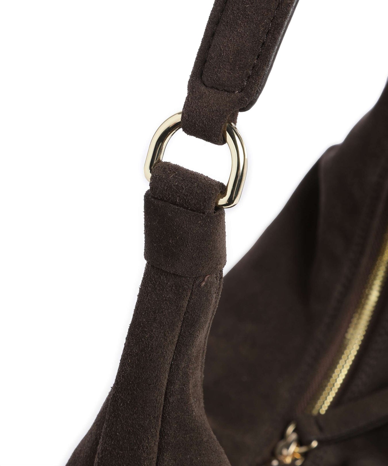 Abro Suede Nana Hobo bag brown