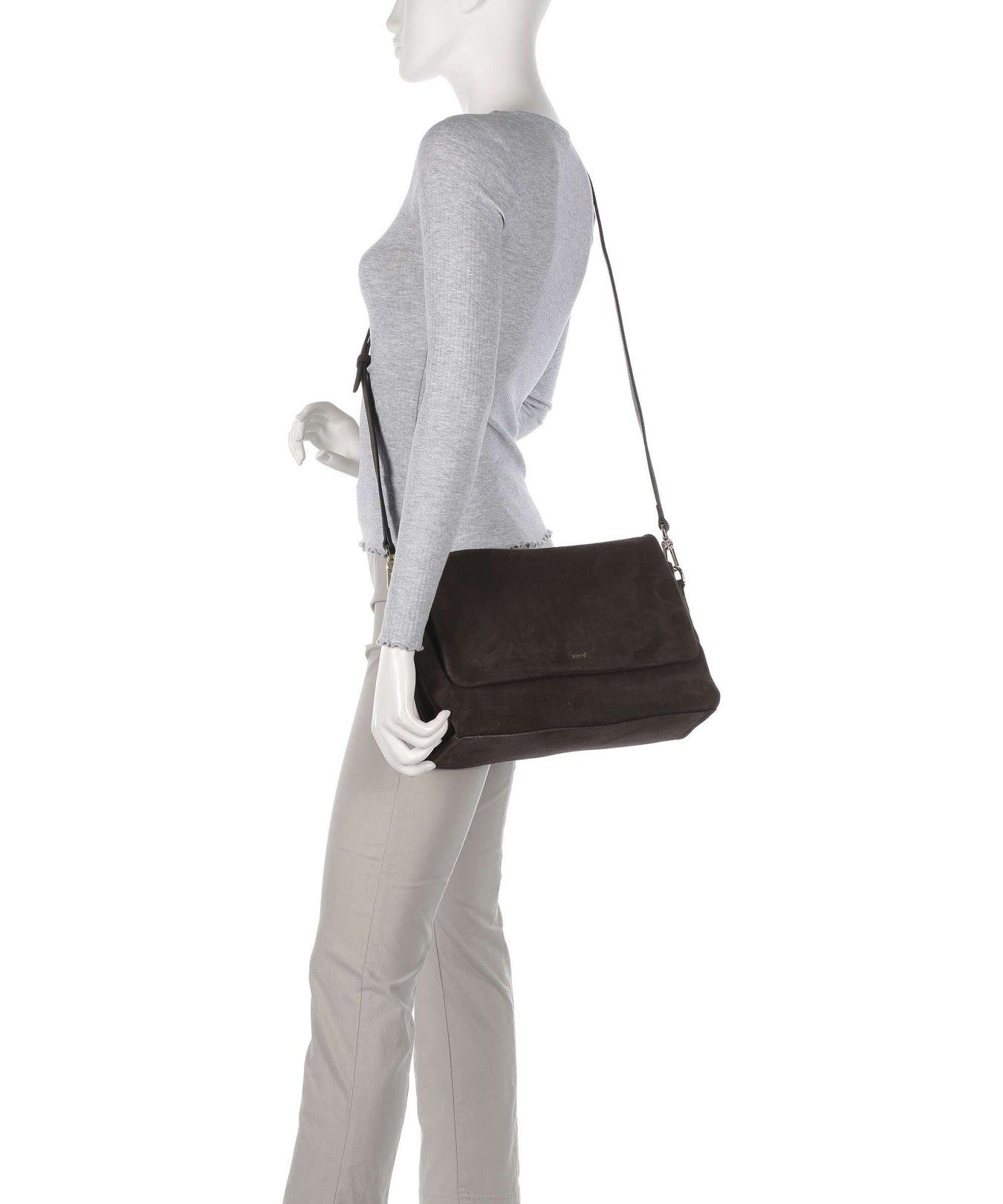 Abro Suede Soley Shoulder bag brown