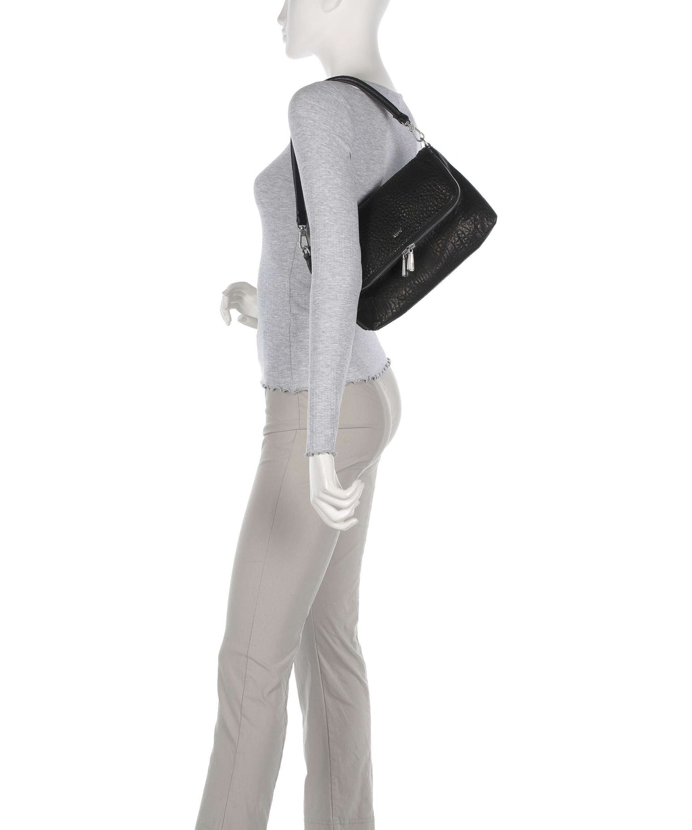 Abro Bubble Biker Shoulder bag black/nickel