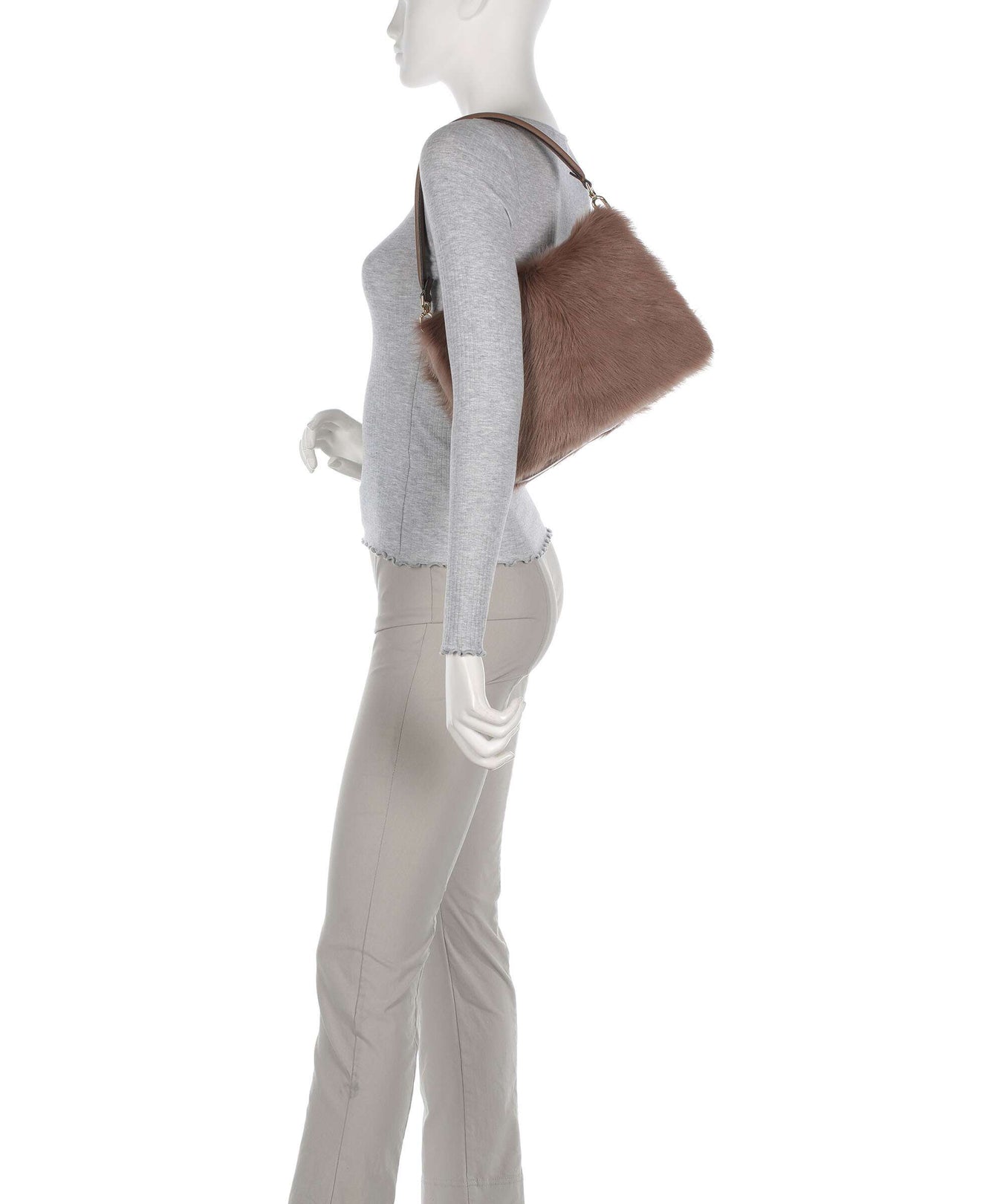 Abro Shearling Astor Shoulder bag camel