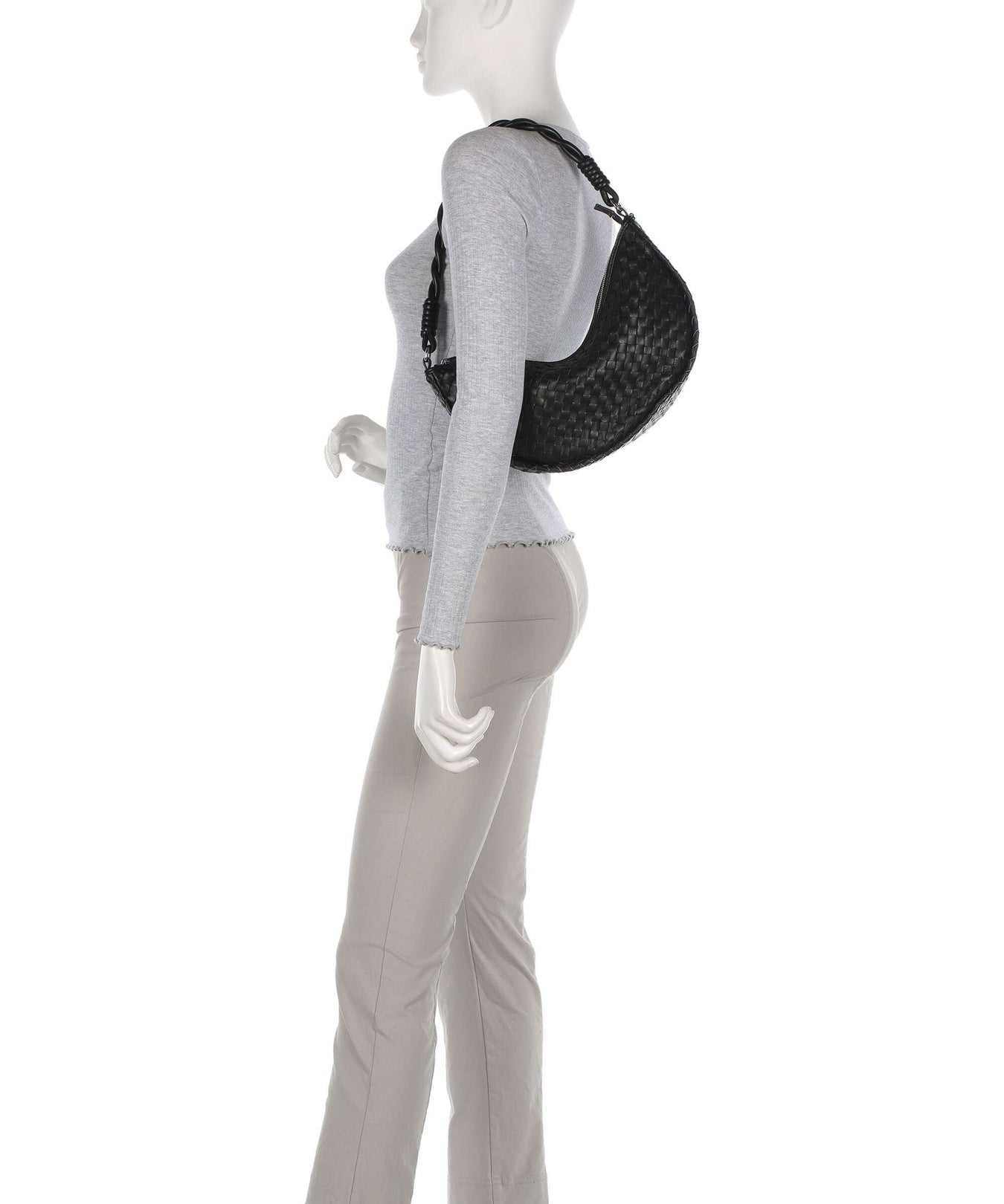 Abro Piuma Moon Shoulder bag black/nickel