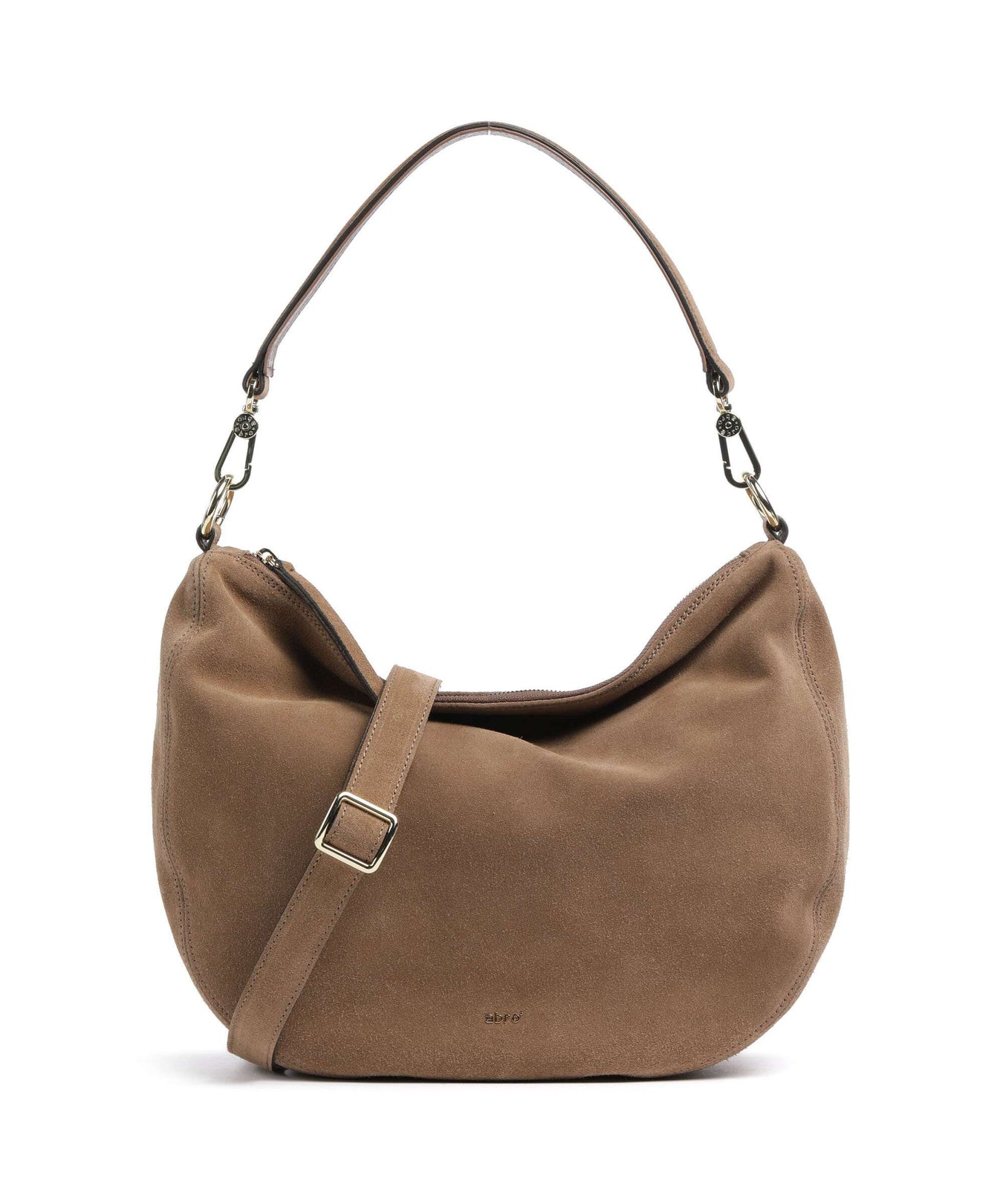 Abro Suede Mina Hobo bag camel