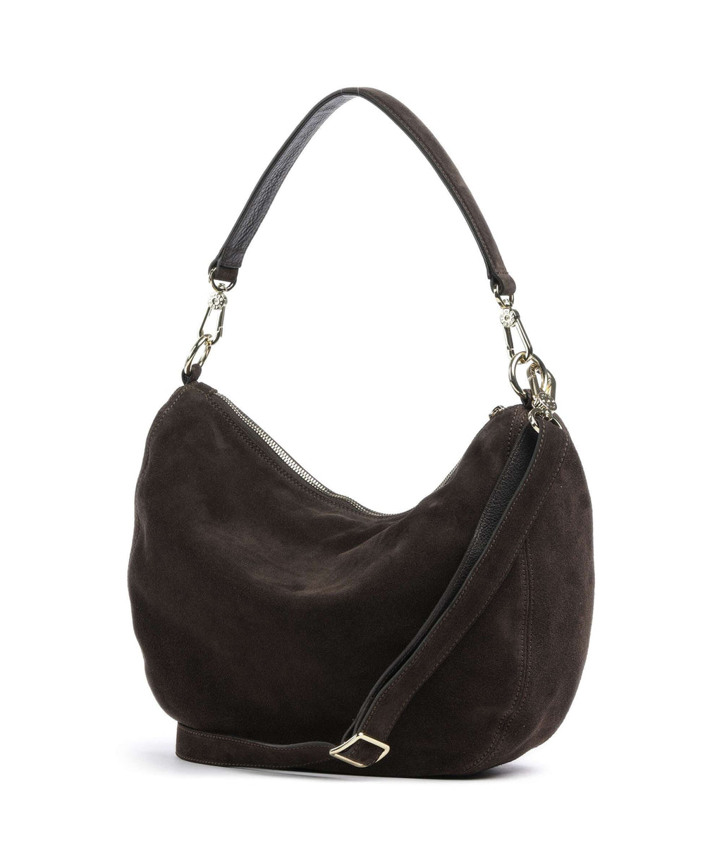 Abro Suede Mina Hobo bag brown