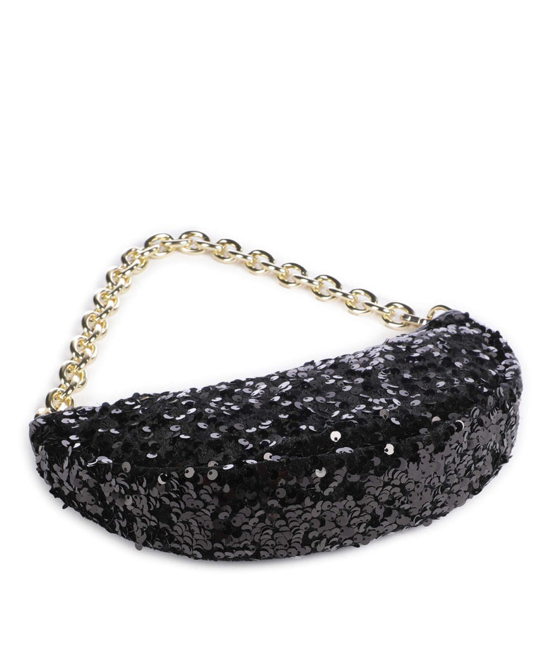 Abro Sequins Moon Shoulder bag black/gold