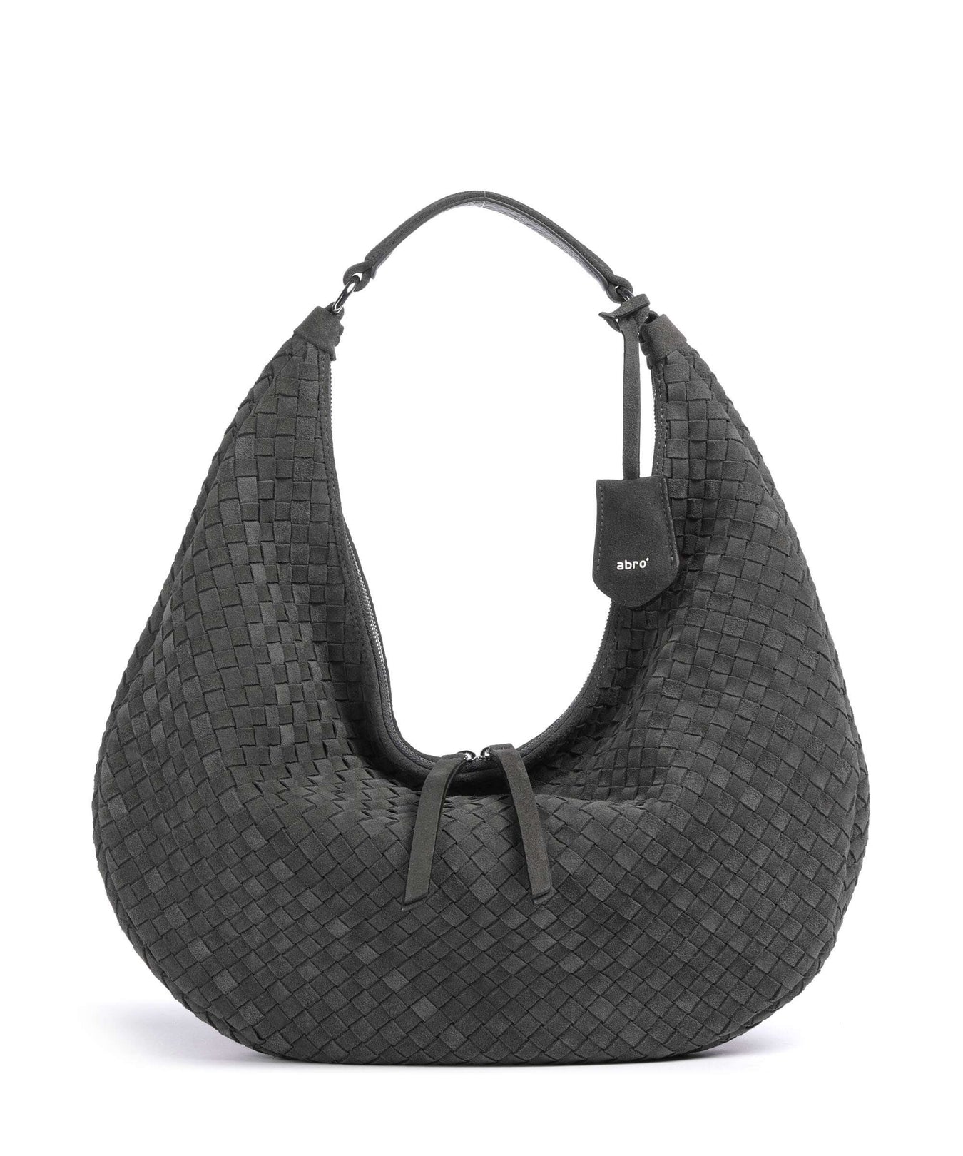 Abro Suede Nana Hobo bag grey