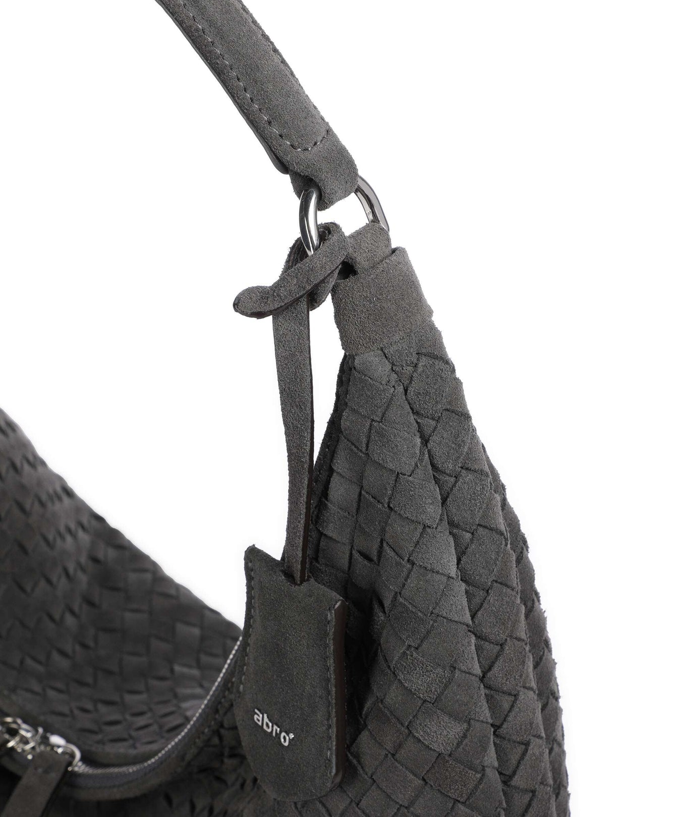 Abro Suede Nana Hobo bag grey