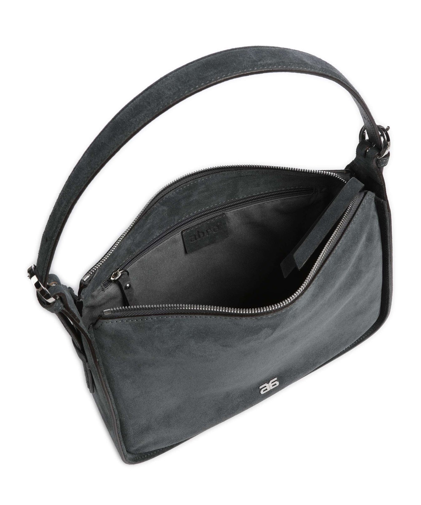 Abro Suede Best Friend Hobo bag grey
