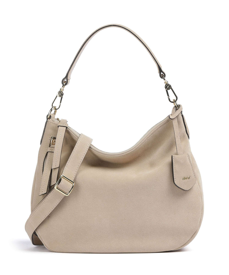 Abro Suede Juna Hobo bag natural