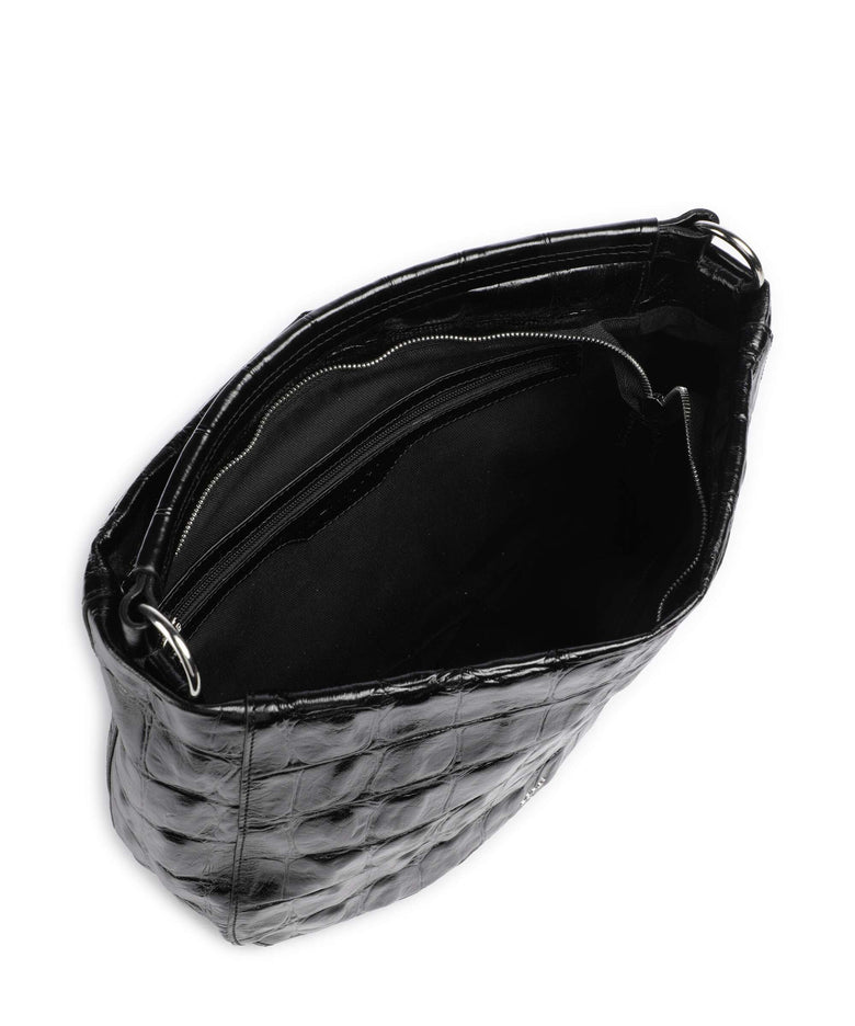 Abro Maxi Cocco Mia Hobo bag black/nickel