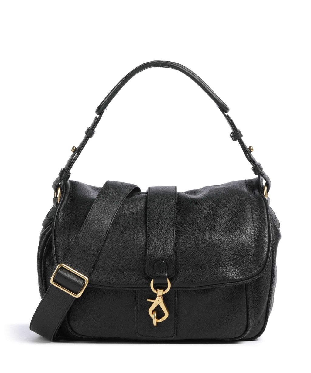 Abro Dalia Star Saddle Hobo bag black/gold
