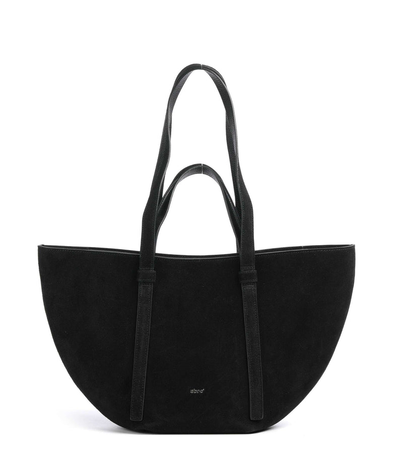 Abro Suede Cosmo Medium Tote bag black/nickel