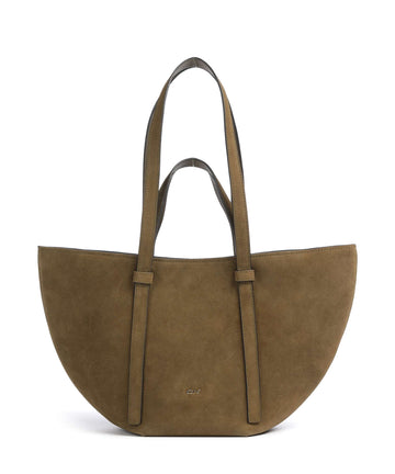 Abro Suede Cosmo Medium Tote bag military