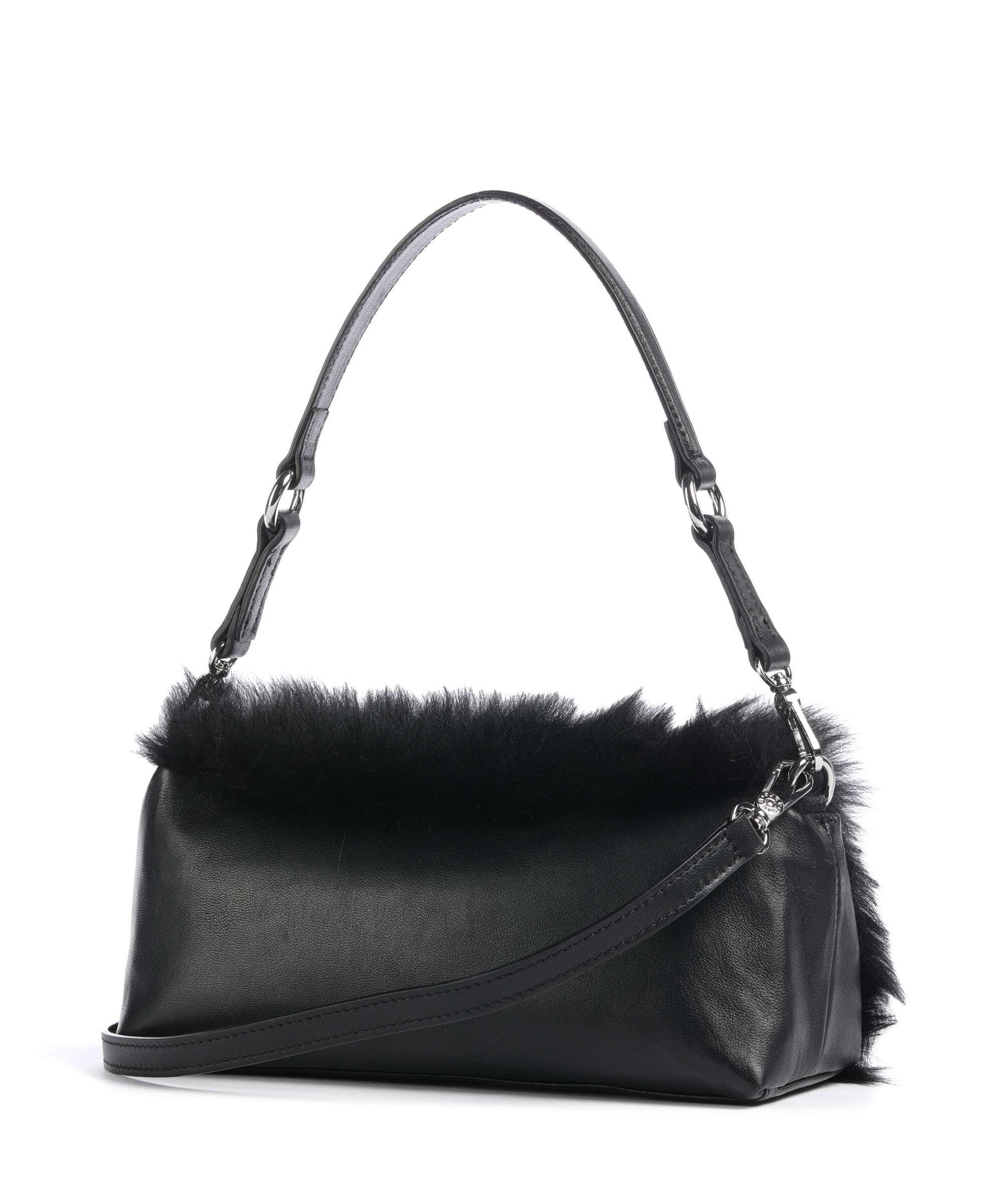 Abro Shearling Mila Shoulder bag black/nickel