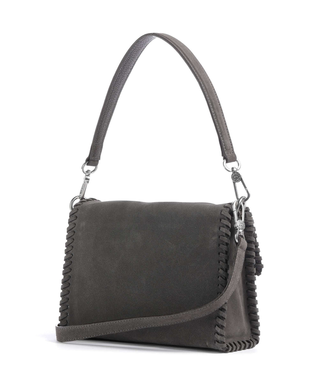 Abro Suede Temi Stitch Shoulder bag grey