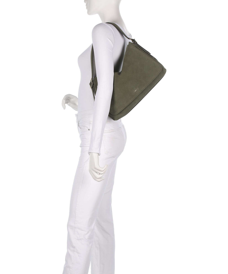 Abro Suede Carina Hobo bag oliv