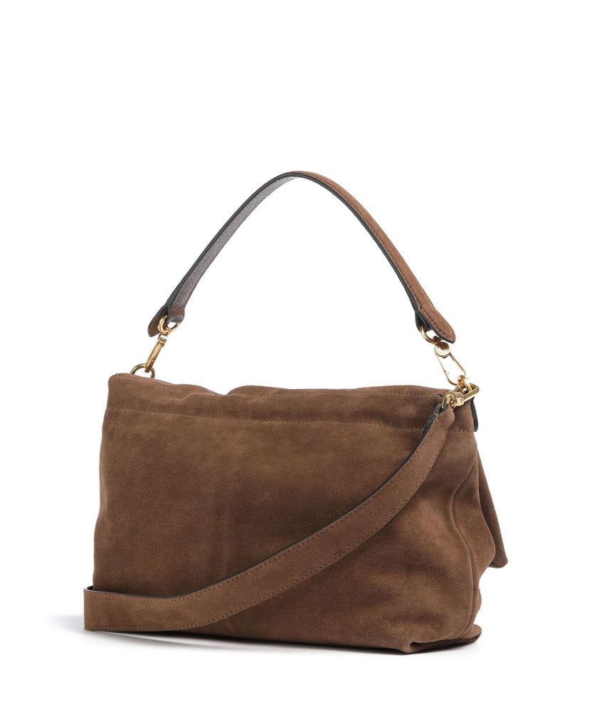 Abro Suede Temi Large Shoulder bag wood