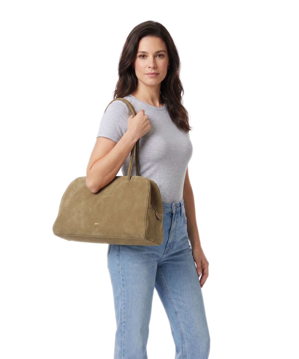 Abro Suede Amara Shoulder bag mud