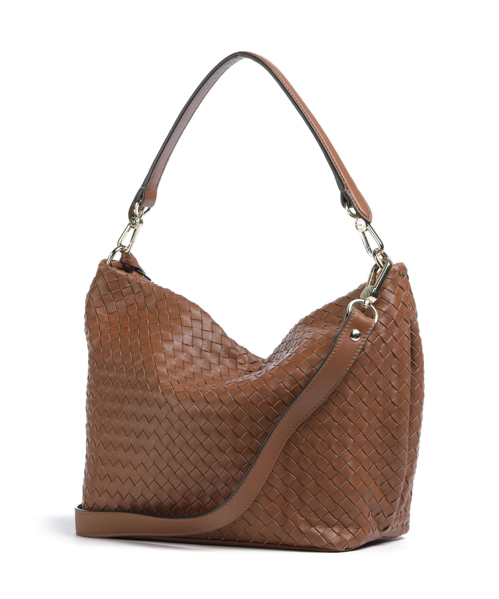 Abro Piuma Ebony Hobo bag caramel/cognac