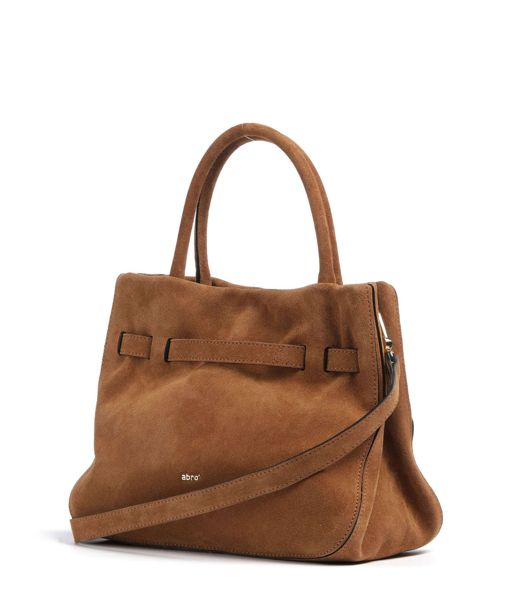 Abro Suede Jill Handbag cuoio